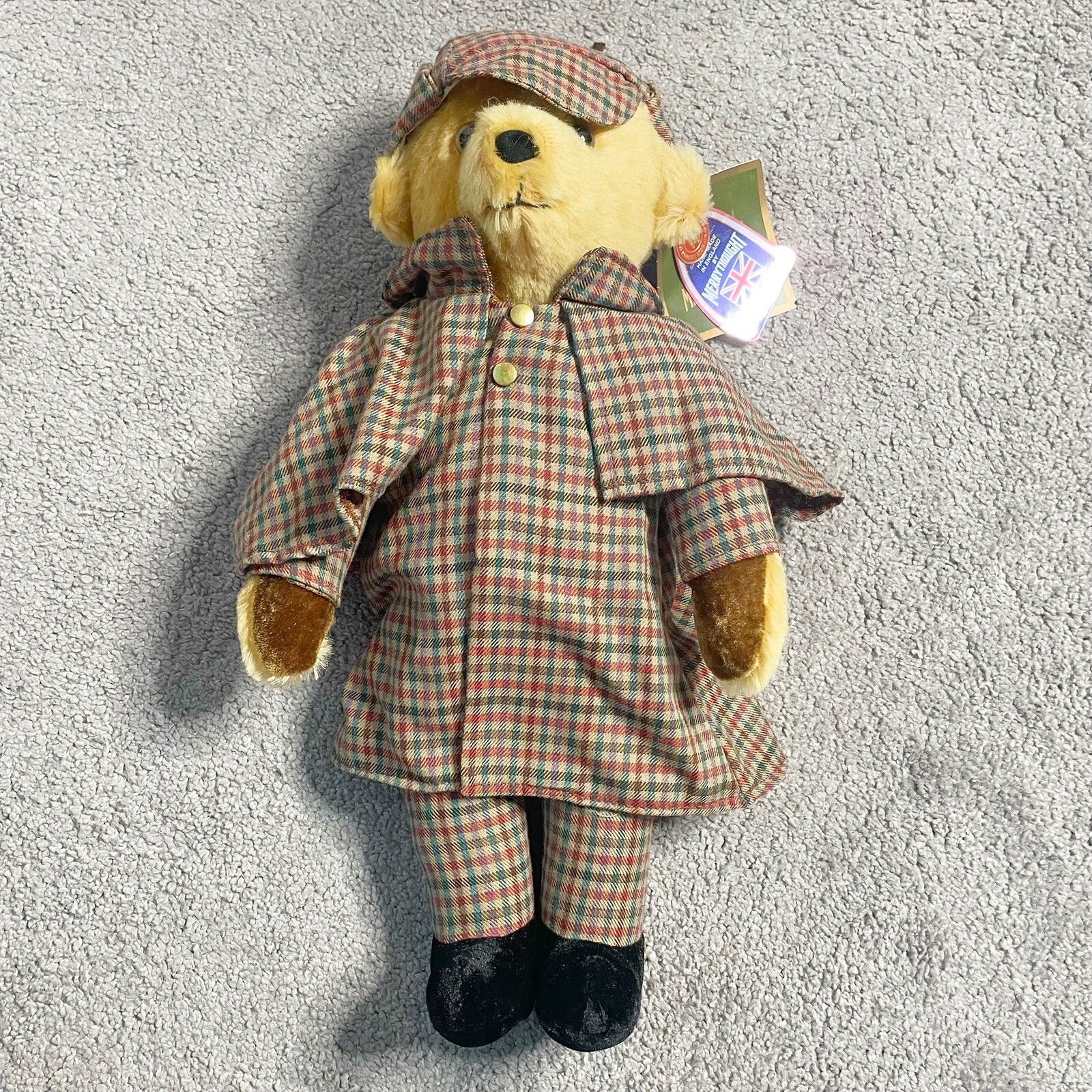 Sherlock Holmes Teddy Bear England by Harrods MerryThought w/ Tags 17\
