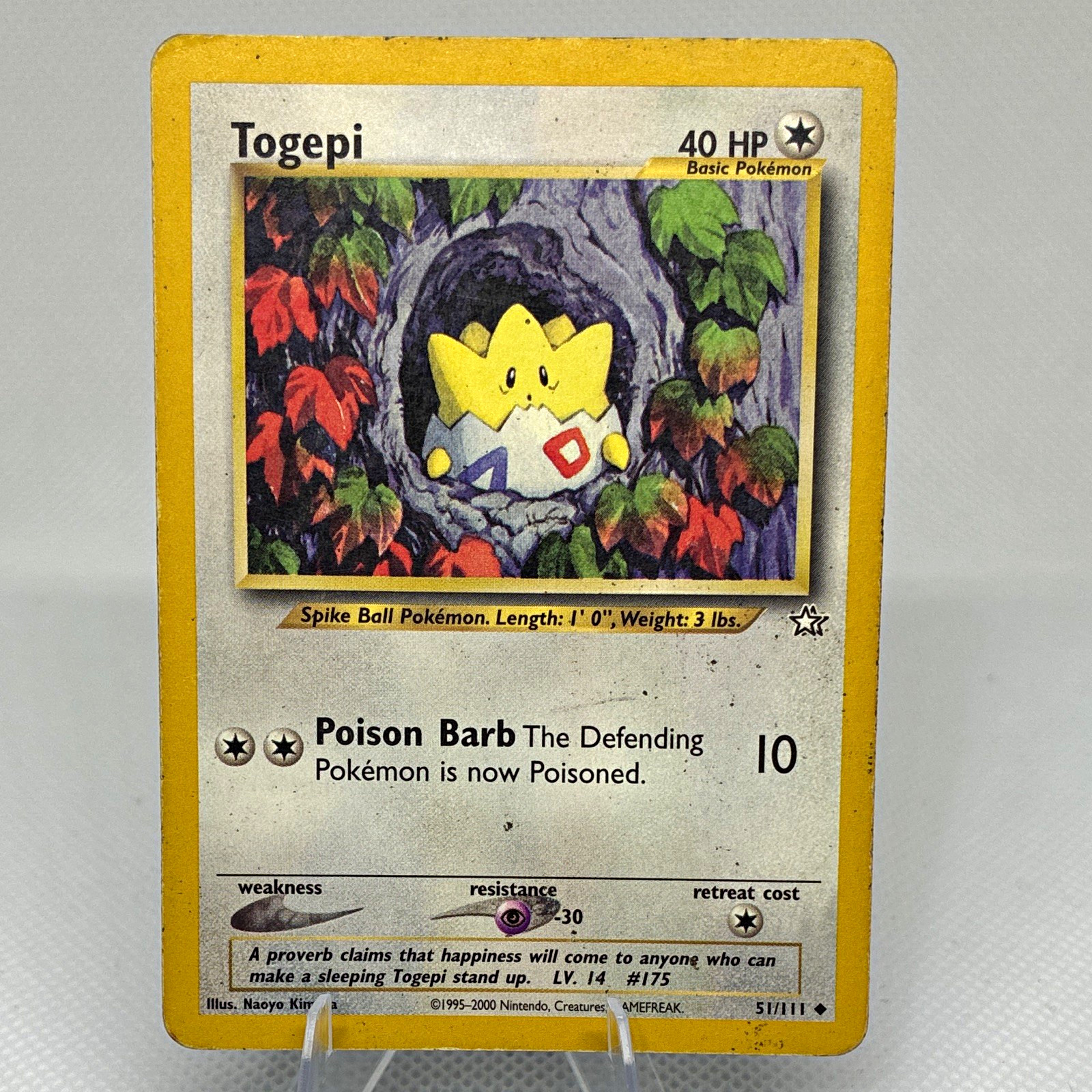 The Pokémon Company Togepi 51/111 Neo Genesis Uncommon Unlimited Regular 40 HP