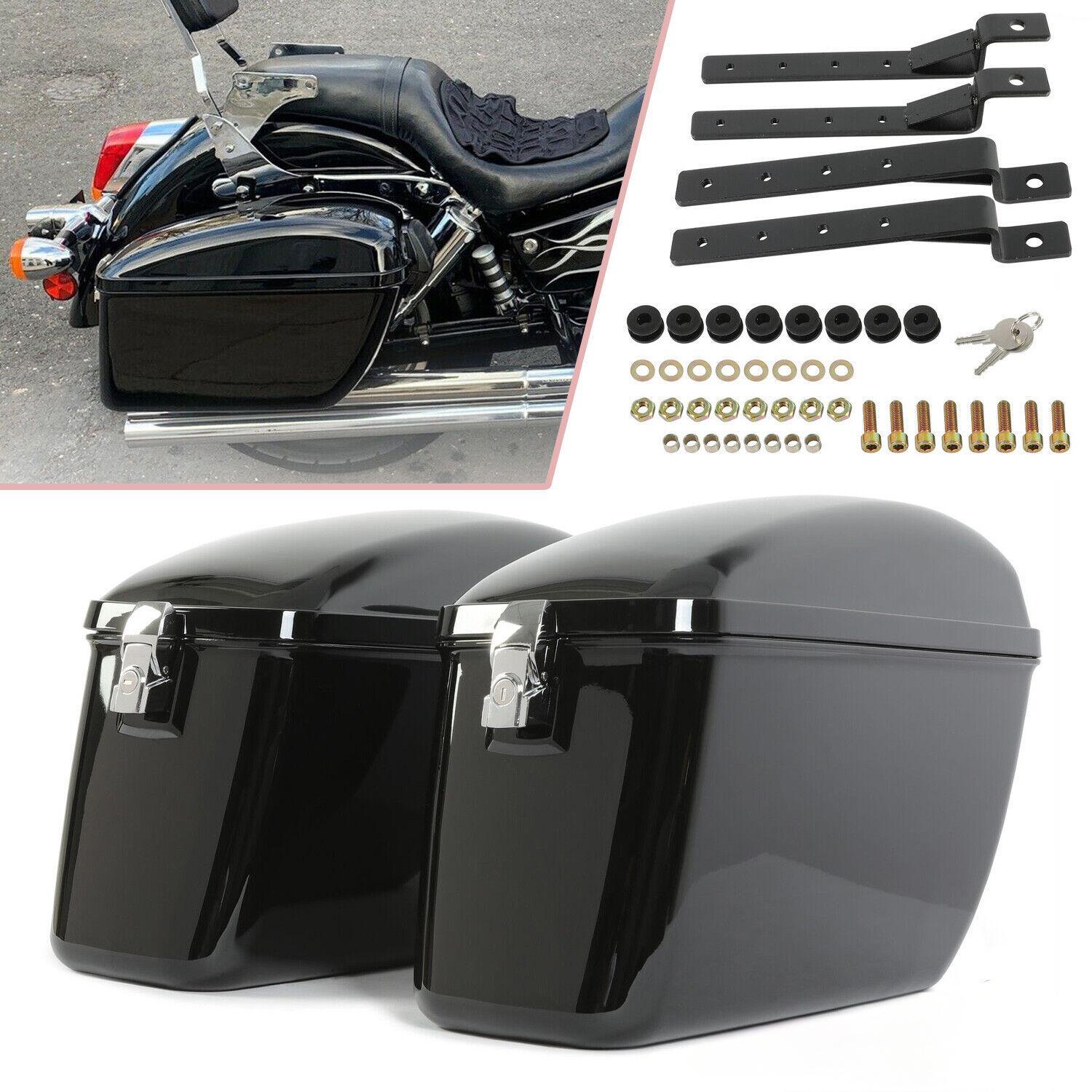 Hard Motorcycle Saddlebags Saddle Bags Luggage For Harley Honda Shadow Yamaha Hard Motorcycle Saddlebags Saddle Bags Luggage For Harley Honda Shadow Yamaha