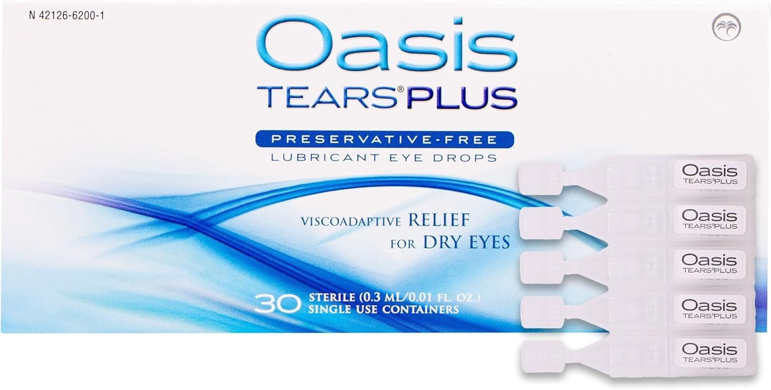 Oasis TEARS PLUS Preservative-Free 30 Containers- Expiration 09/2026