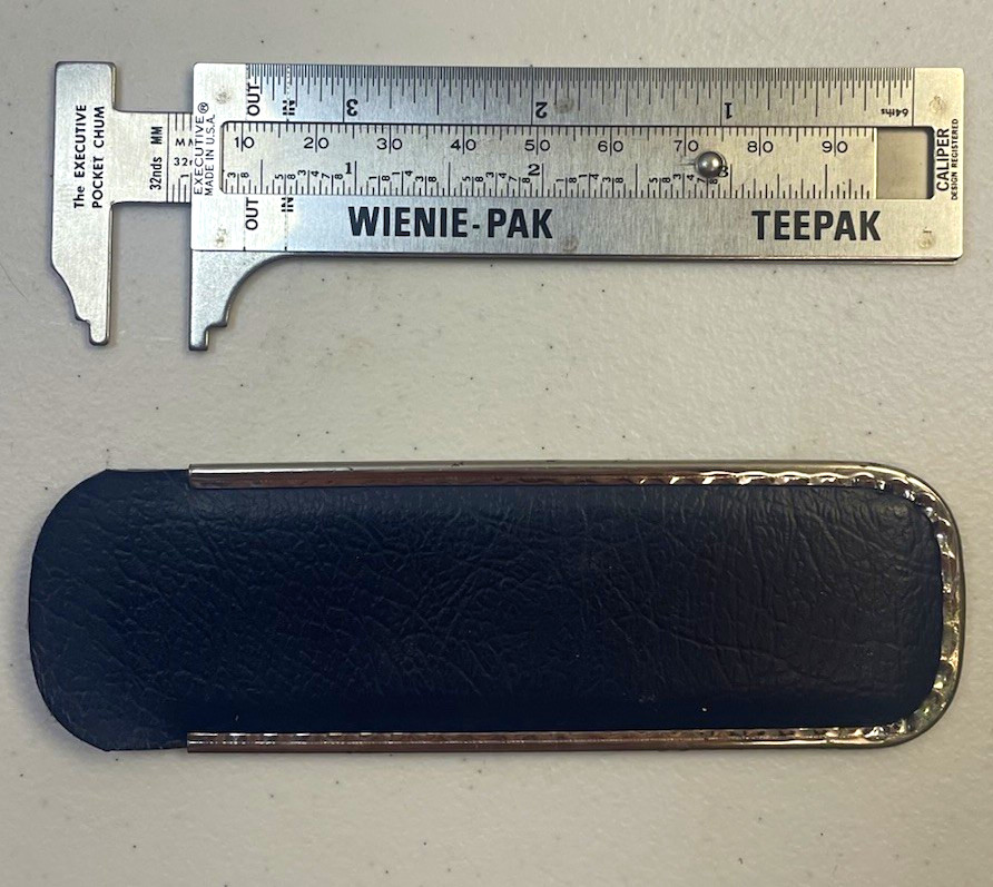 VTG Executive Pocket Slide Caliper Stainless Steel 0-4 in 1/64 in Graduation