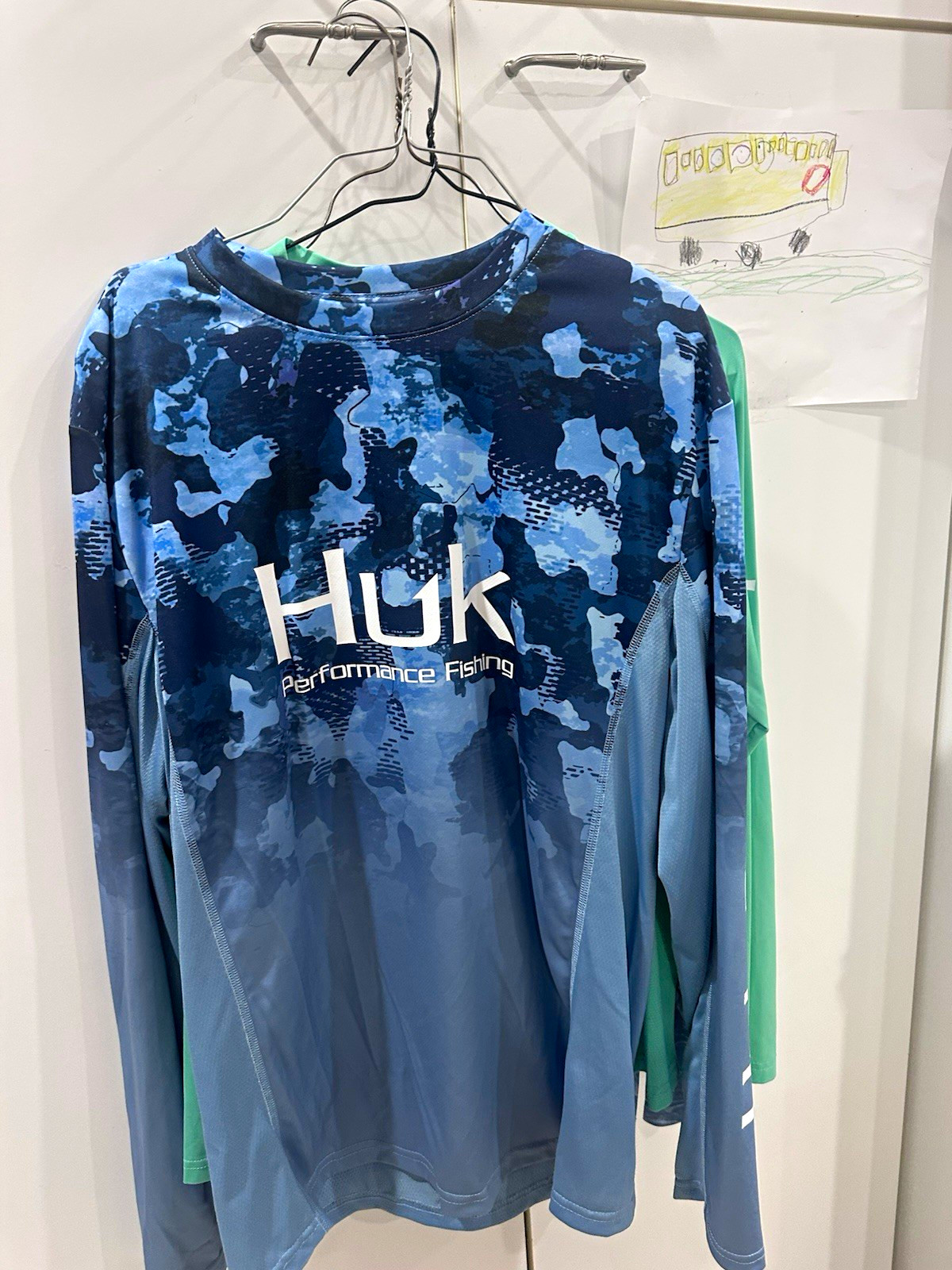 3 - Huk Performance Fishing Men\'s Long Sleeve Polyester Crew Neck  Shirts.