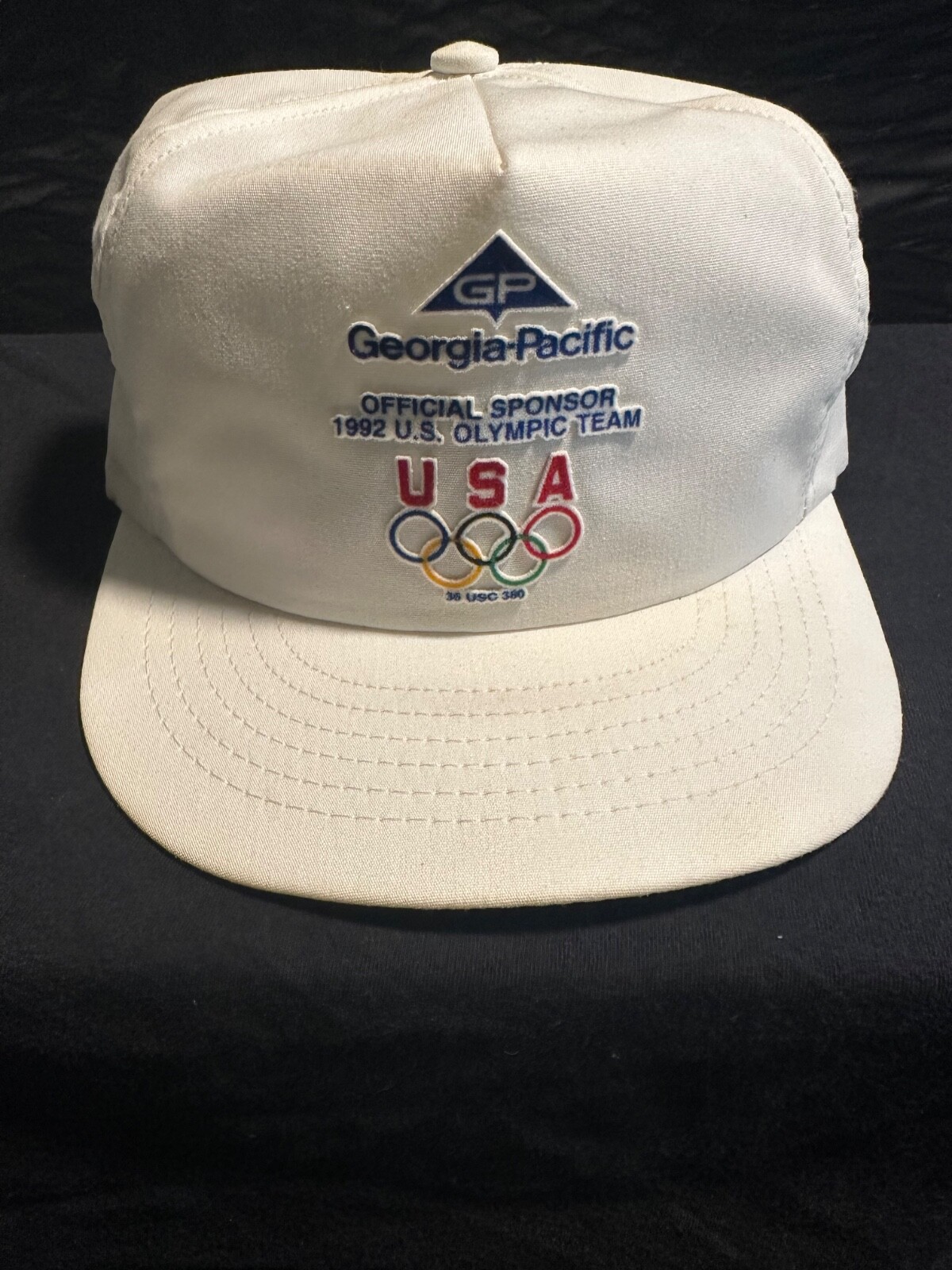 Vintage 92\' Olympics basketball Hat White SnapBack Vintage 92\' Olympics basketball Hat White SnapBack