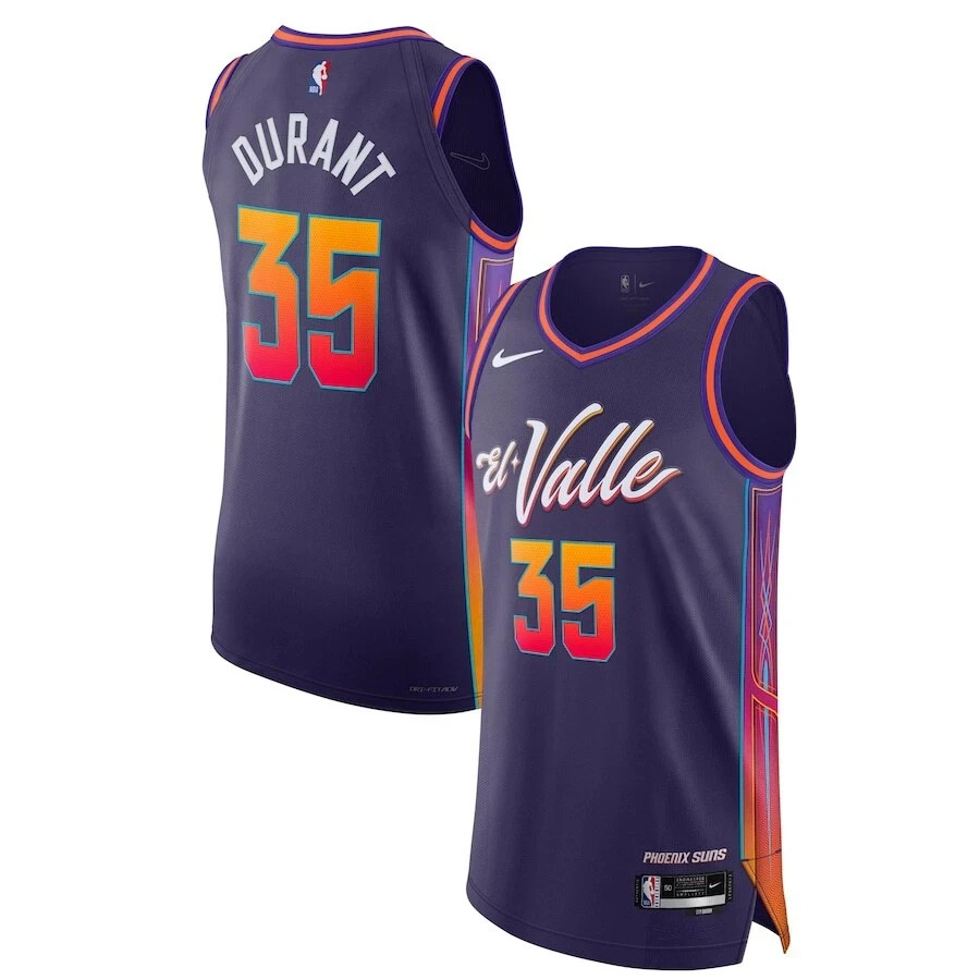 Nike NBA Phoenix Suns Kevin Durant #35 El Valle Dri-FIT Jersey Purple