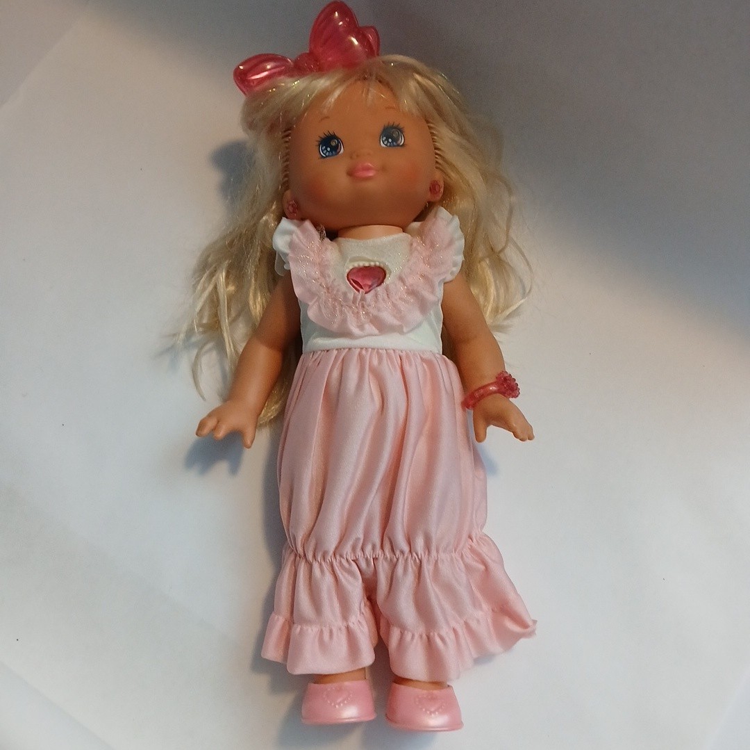 Vintage Mattel PJ Sparkles Doll Pink Dress Lights Up Tested 1988 with Shoes Read Vintage Mattel PJ Sparkles Doll Pink Dress Lights Up Tested 1988 with Shoes Read