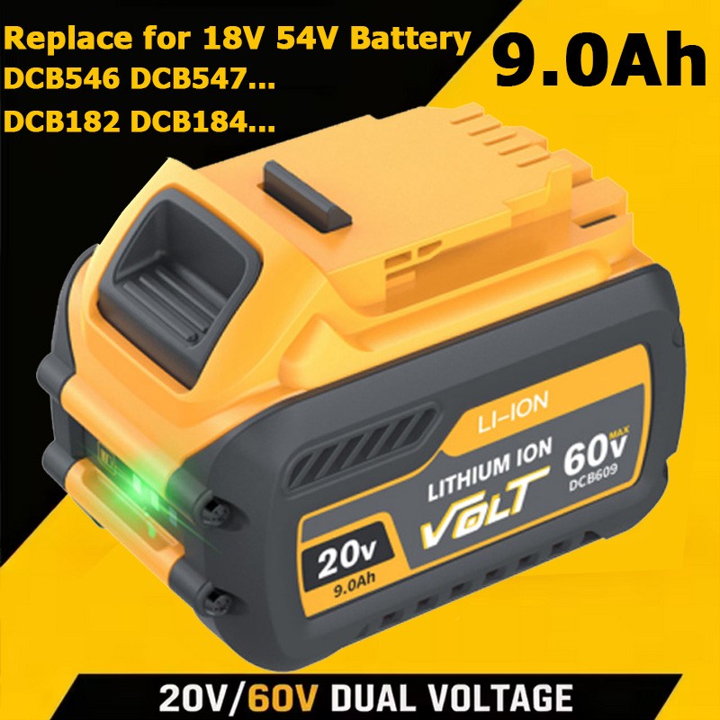 1-2PACK 15.0Ah For DeWALT DCB609 FlexVolt 20V/60V MAX Lithium-Ion Battery DCB615