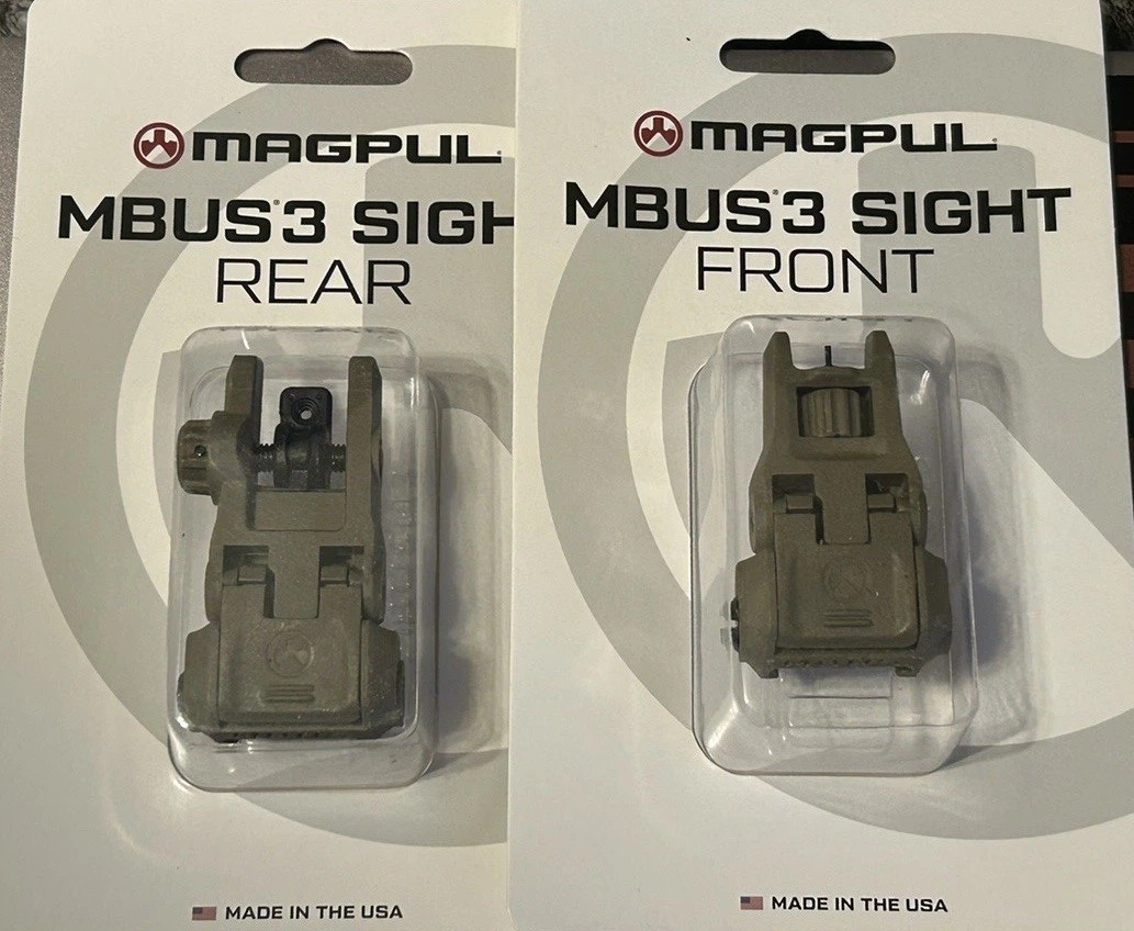MBUS3 MAGP Sight Set Generation 3  - MBUIS FDE Front & Rear Flip Up Sights