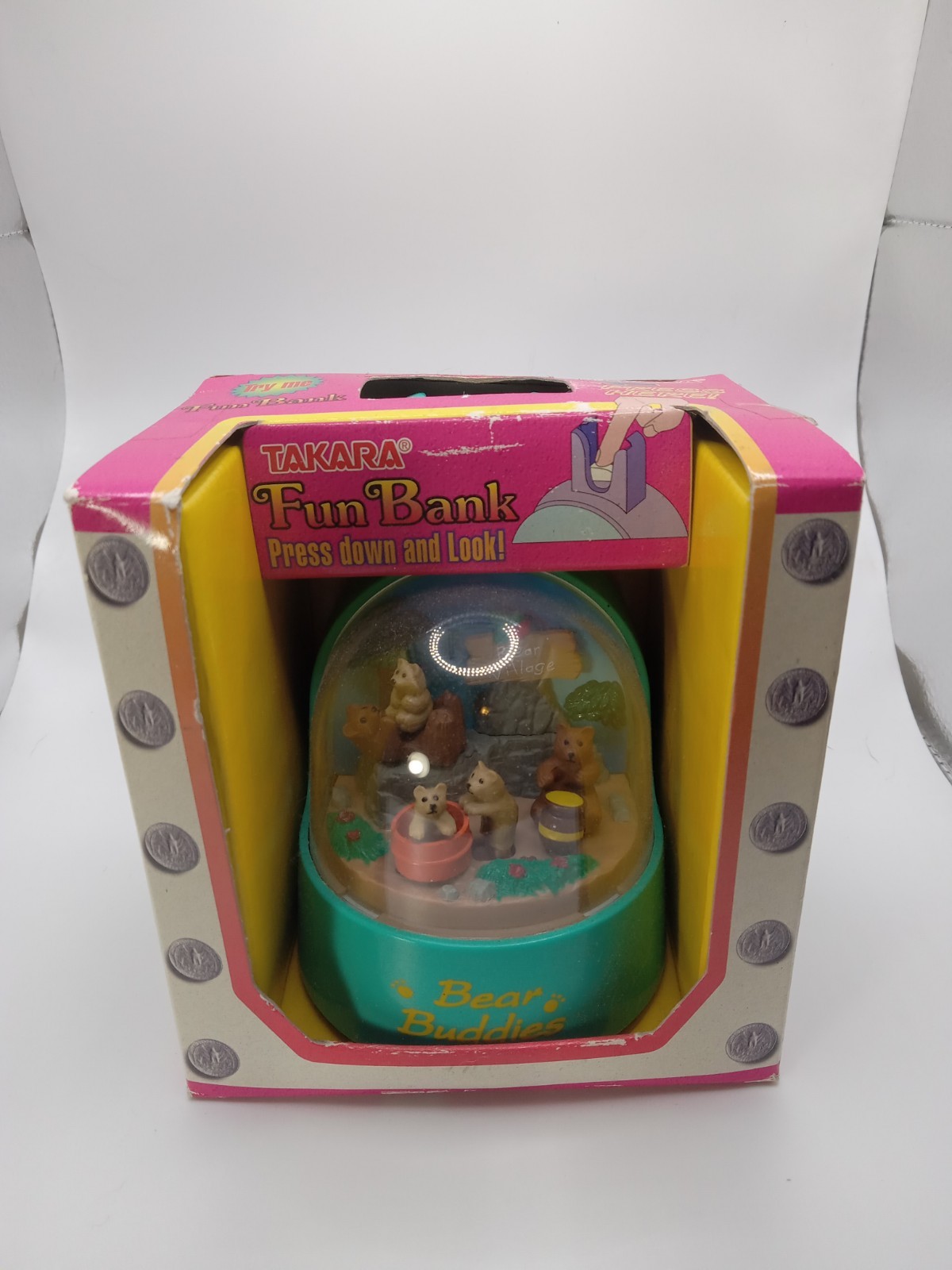 VTG Takara Fun Bank Coin Bank Rare Bear Buddies Not Working New In Box