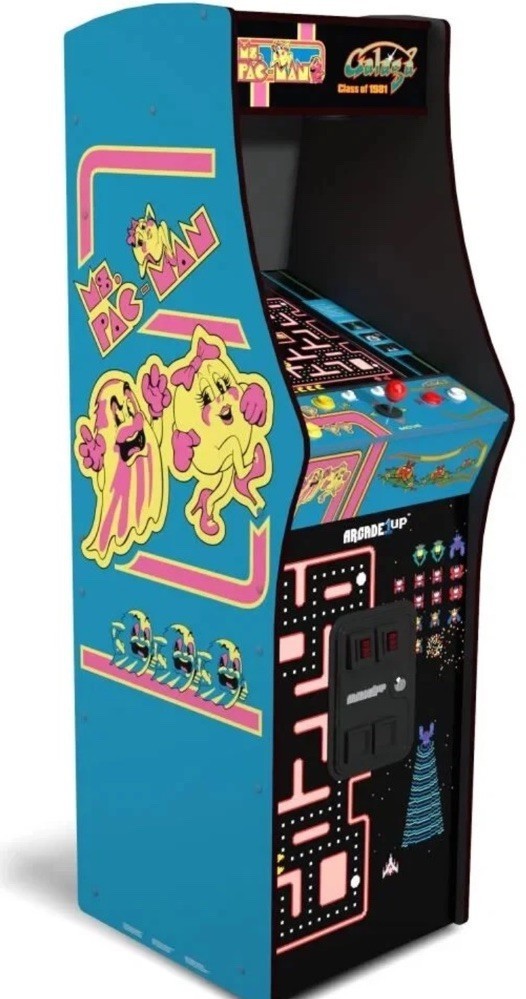 Arcade1Up Ms. PAC-MAN & GALAGA Class of ‘81 Deluxe Arcade Game, 12 classic games
