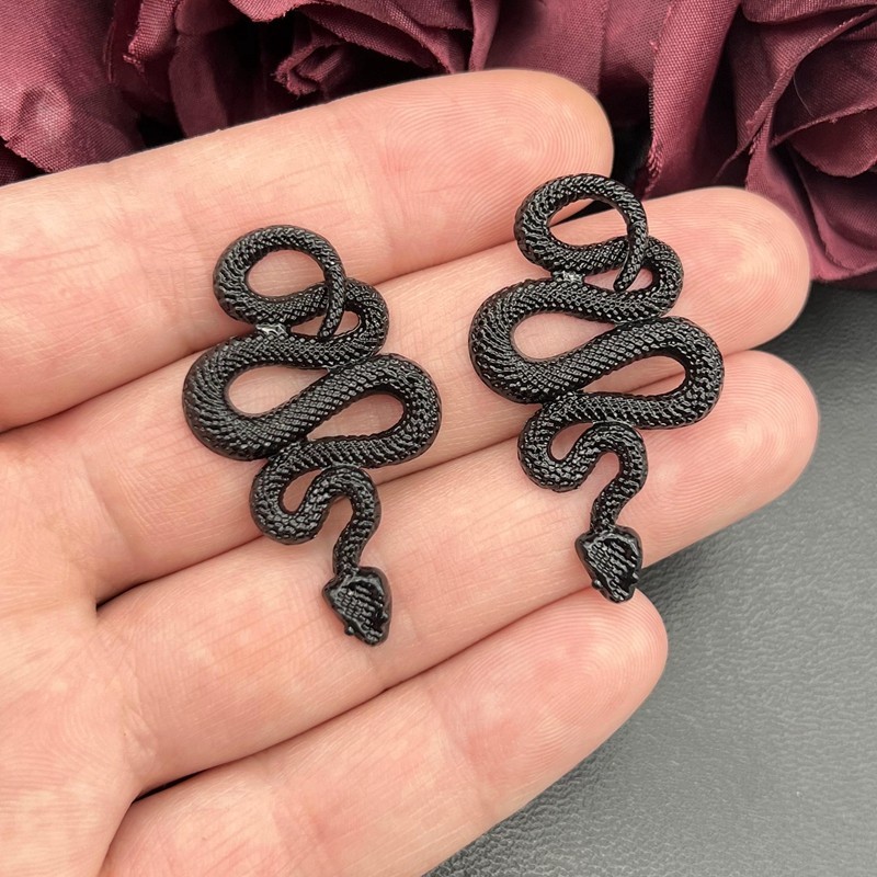5x Snake Charm Pendants Gothic Alloy DIY Necklace Bracelet Jewelry Making Charms