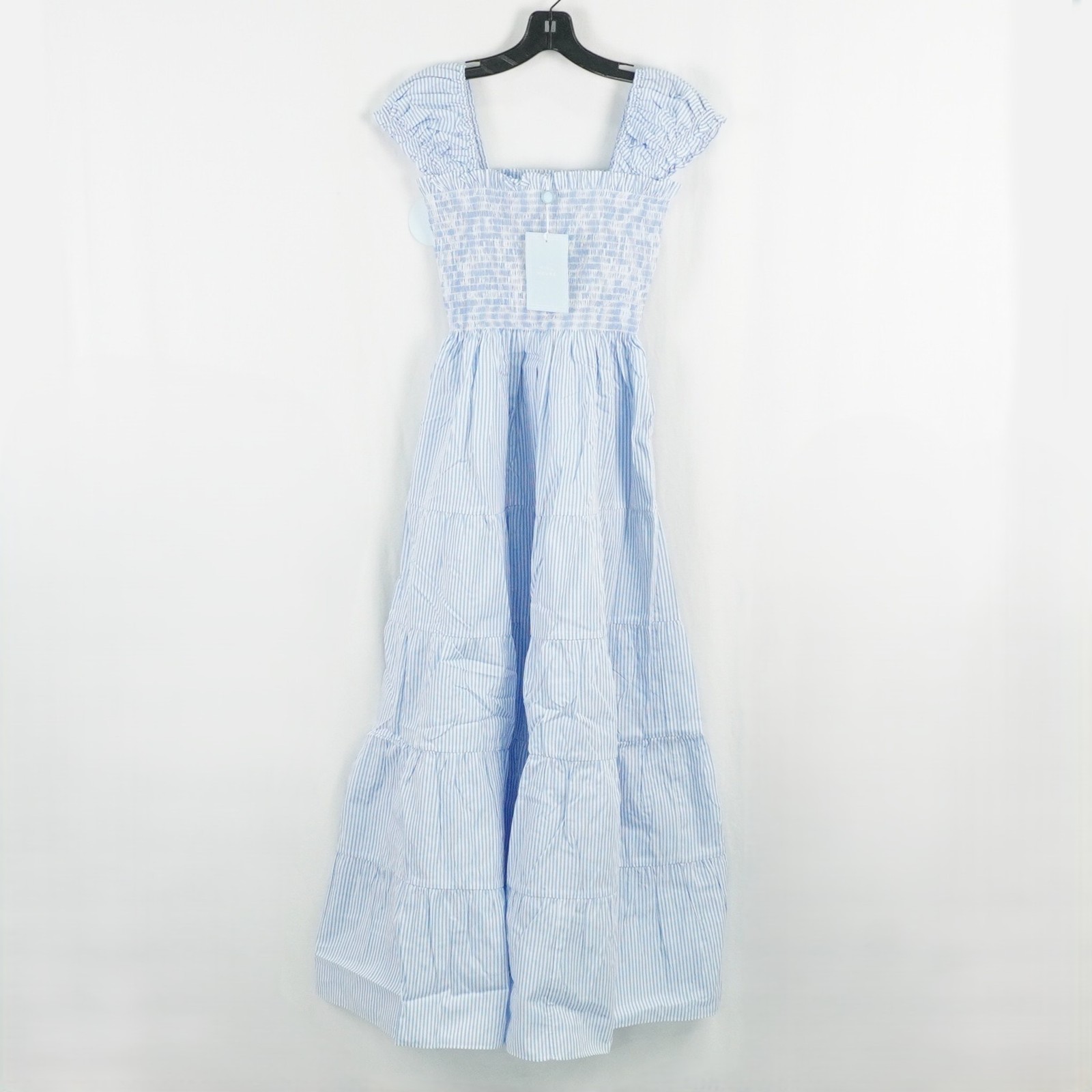 Hill House Home The Stella Striped Nap Long Dress In Blue/White - Women\'s Size S