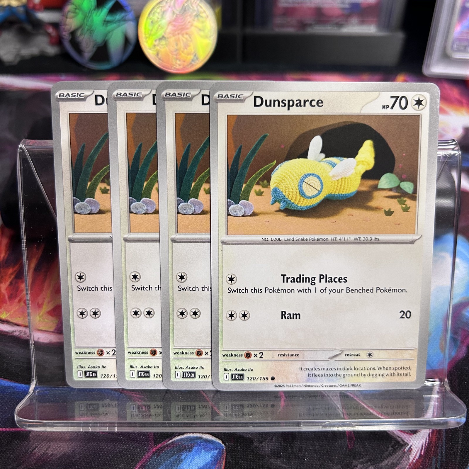 [4x Playset] Dunsparce 120/159 Sv09: Journey Together POKEMON TCG
