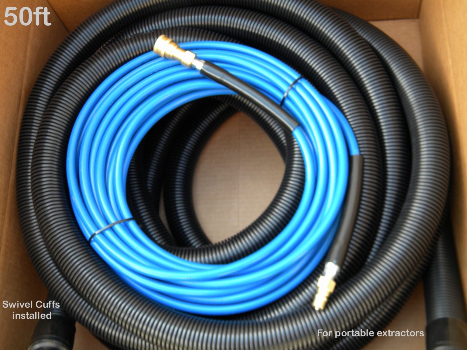 50ft Carpet Cleaning Vacuum Solution Hoses