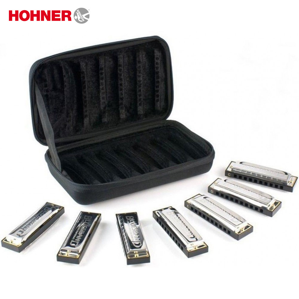 Hohner Bluesband Harmonica Set of 7 Harp Keys with Case Blues Band 1501/7 Hohner Bluesband Harmonica Set of 7 Harp Keys with Case Blues Band 1501/7