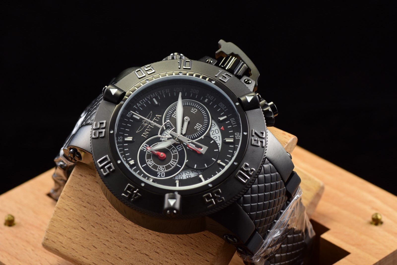 RARE Invicta 4695 Subaqua Noma III Men's Chronograph Swiss Made Black Tone Watch