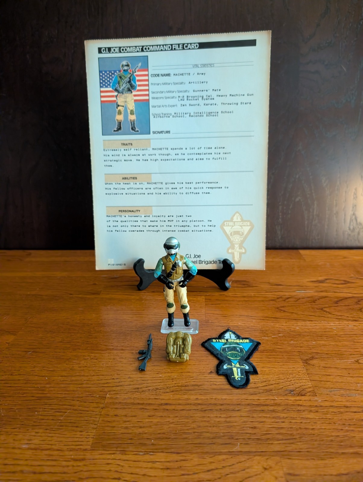 Vintage GI Joe ARAH 1987 Steel Brigade v. 1c Mail Away w/ Patch & Paperwork