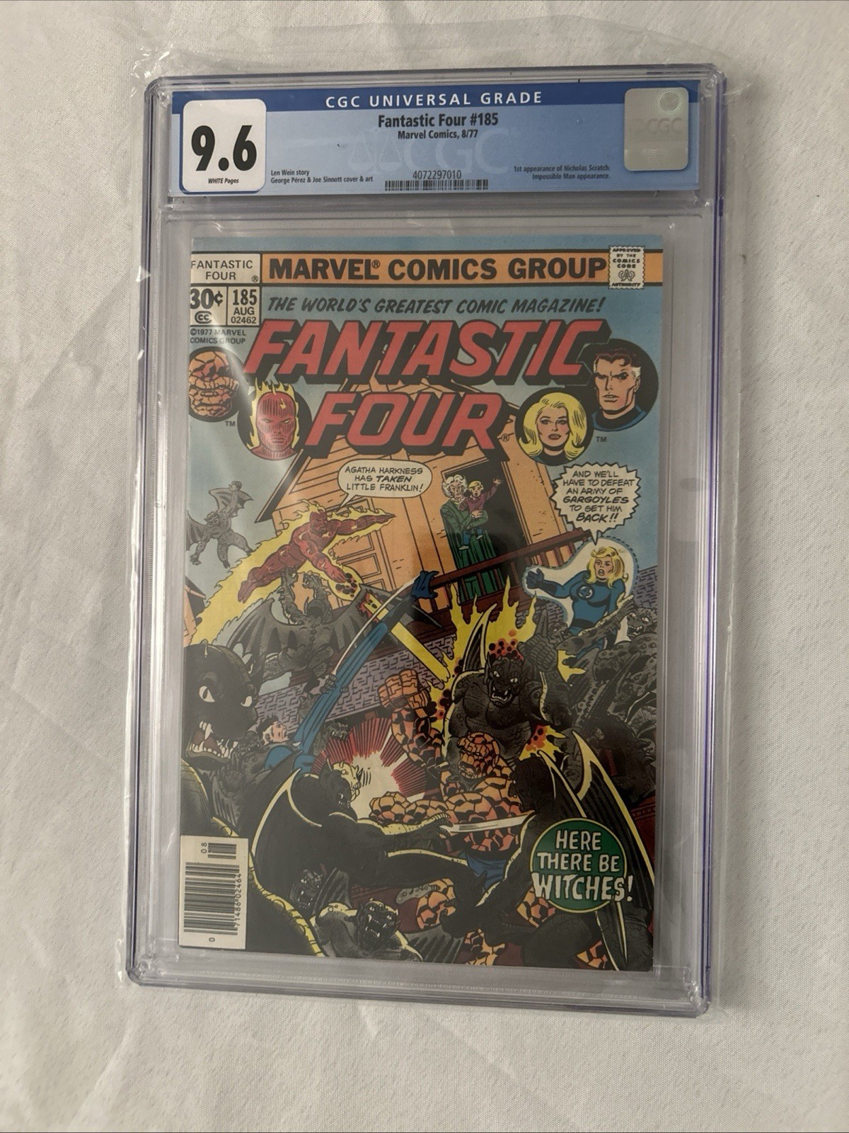 Fantastic Four #185 CGC 9.6 (1977) - 1st app Nicholas Scratch & Impossible Man