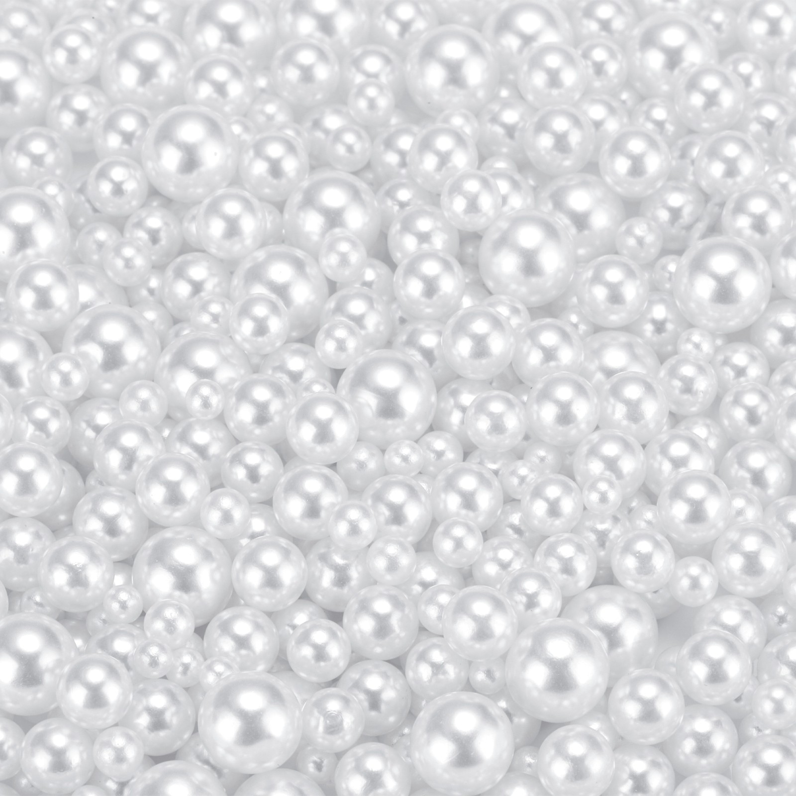 800Pcs Faux Pearl for Crafting 3-8mm No Hole ABS Round Pearls Beads White 800Pcs Faux Pearl for Crafting 3-8mm No Hole ABS Round Pearls Beads White