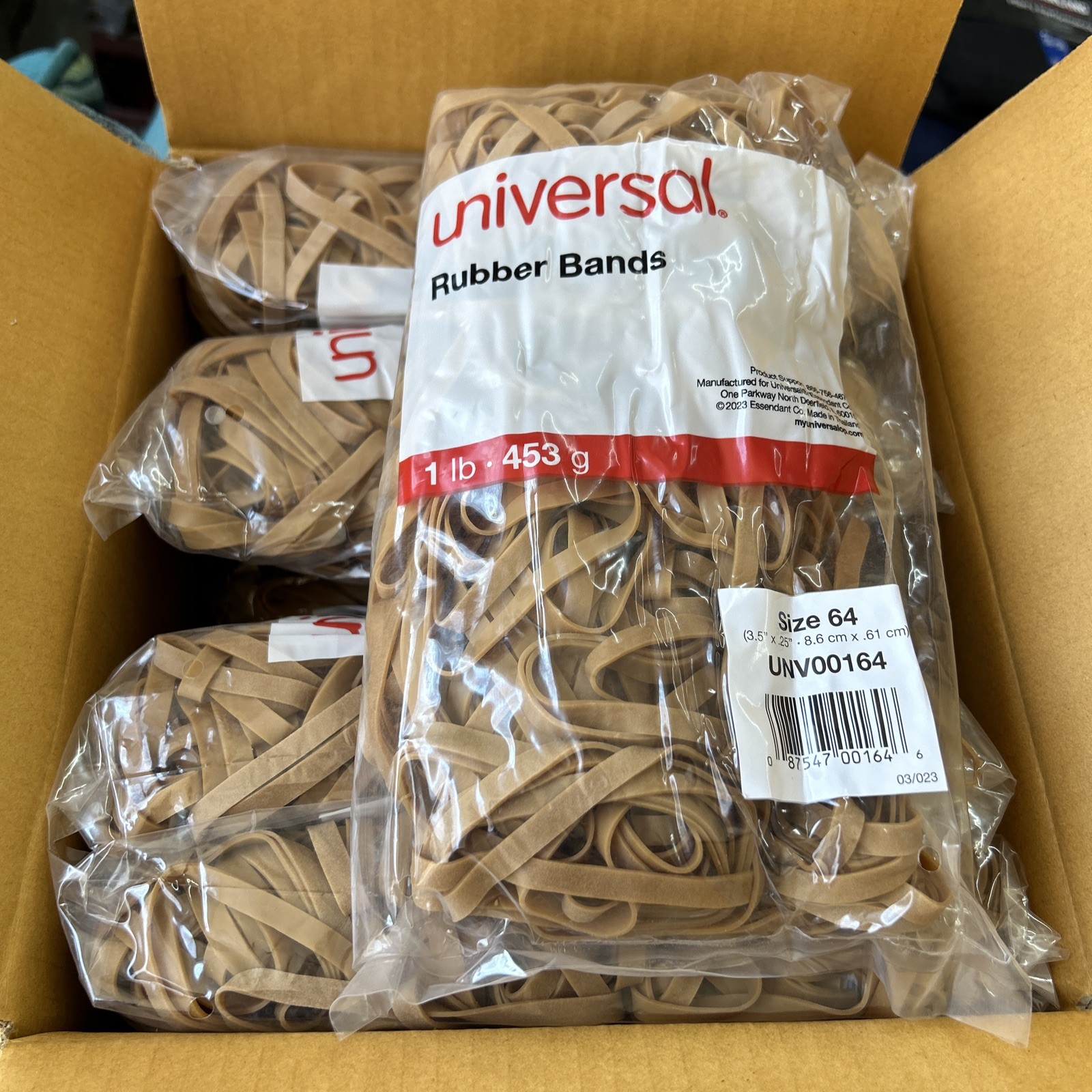10- Universal 3.5” X .25 in. Gauge Size 64 Rubber Bands - Beige (10/Packs) New 10- Universal 3.5” X .25 in. Gauge Size 64 Rubber Bands - Beige (10/Packs) New