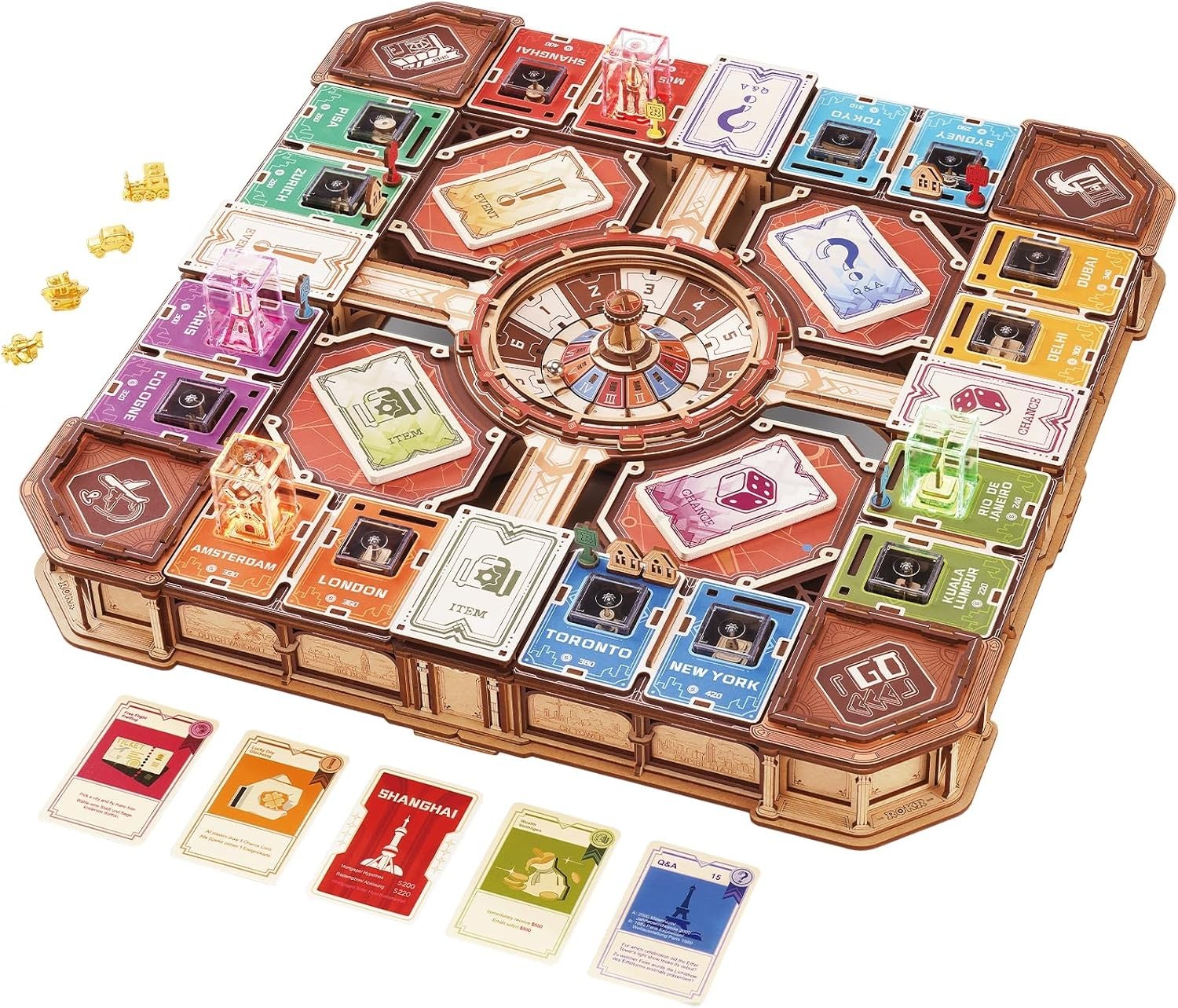 ROKR Fortune Quest Wooden 3D Puzzle Sound & Light,907 Pcs Building Kit Xmas Gift