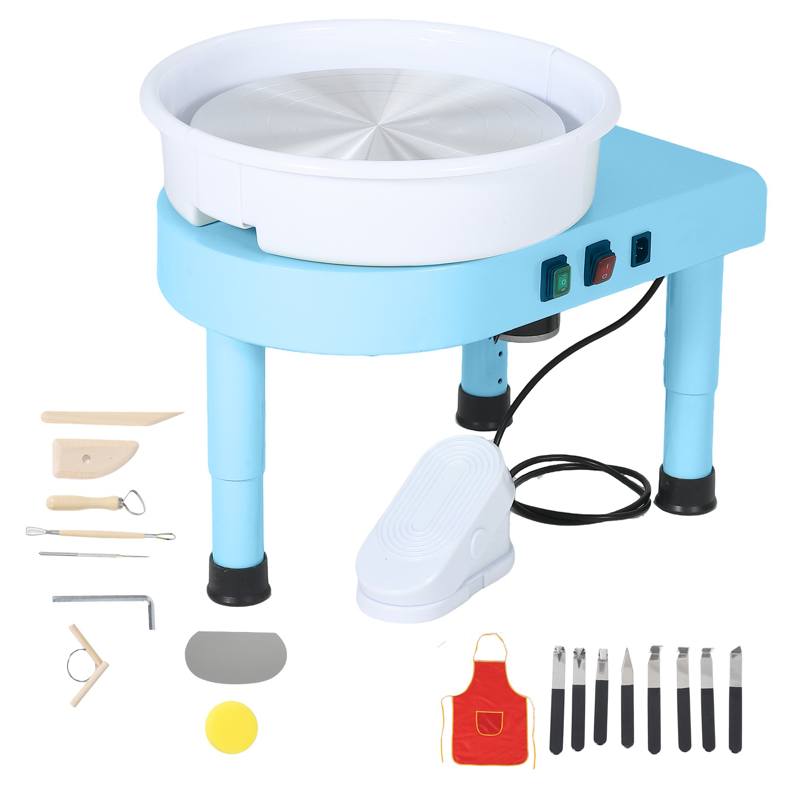 450W Electric Pottery Wheel Turntable 14in Ceramic 60-300 RPM Forming Machine US 450W Electric Pottery Wheel Turntable 14in Ceramic 60-300 RPM Forming Machine US