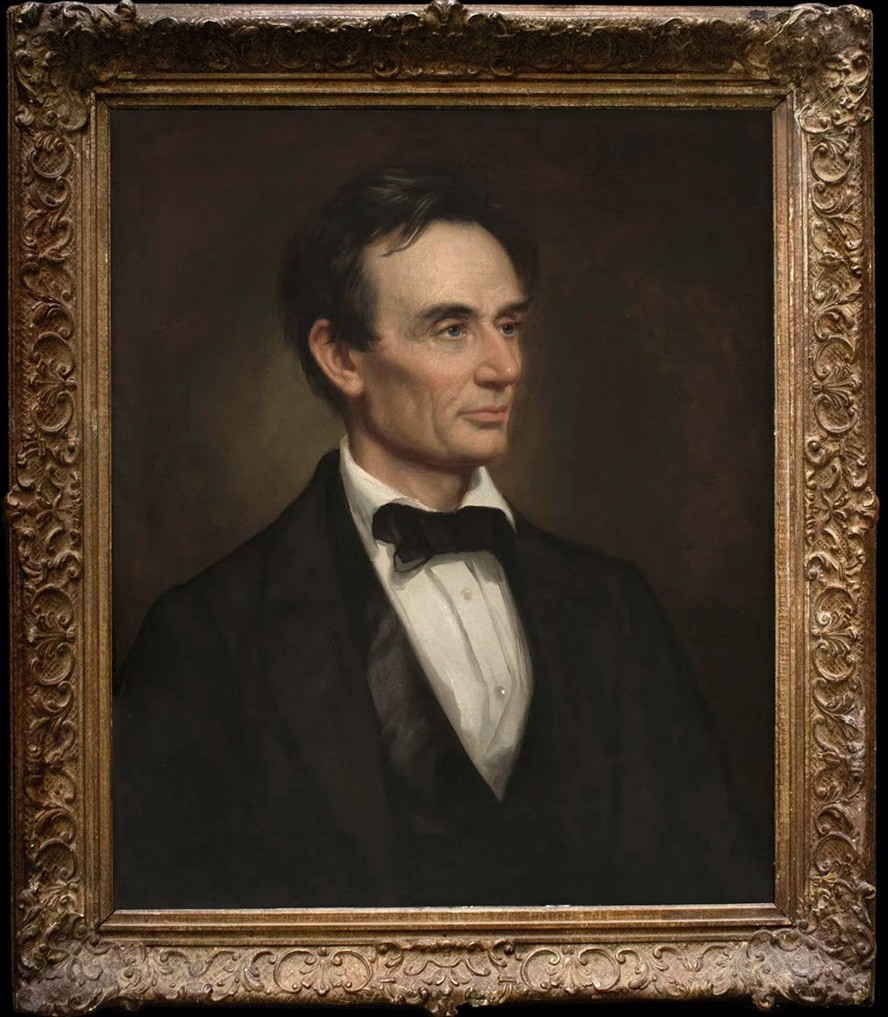Hand Painted Oil Painting Abraham Lincoln Portrait Classical Historical Male Art Hand Painted Oil Painting Abraham Lincoln Portrait Classical Historical Male Art