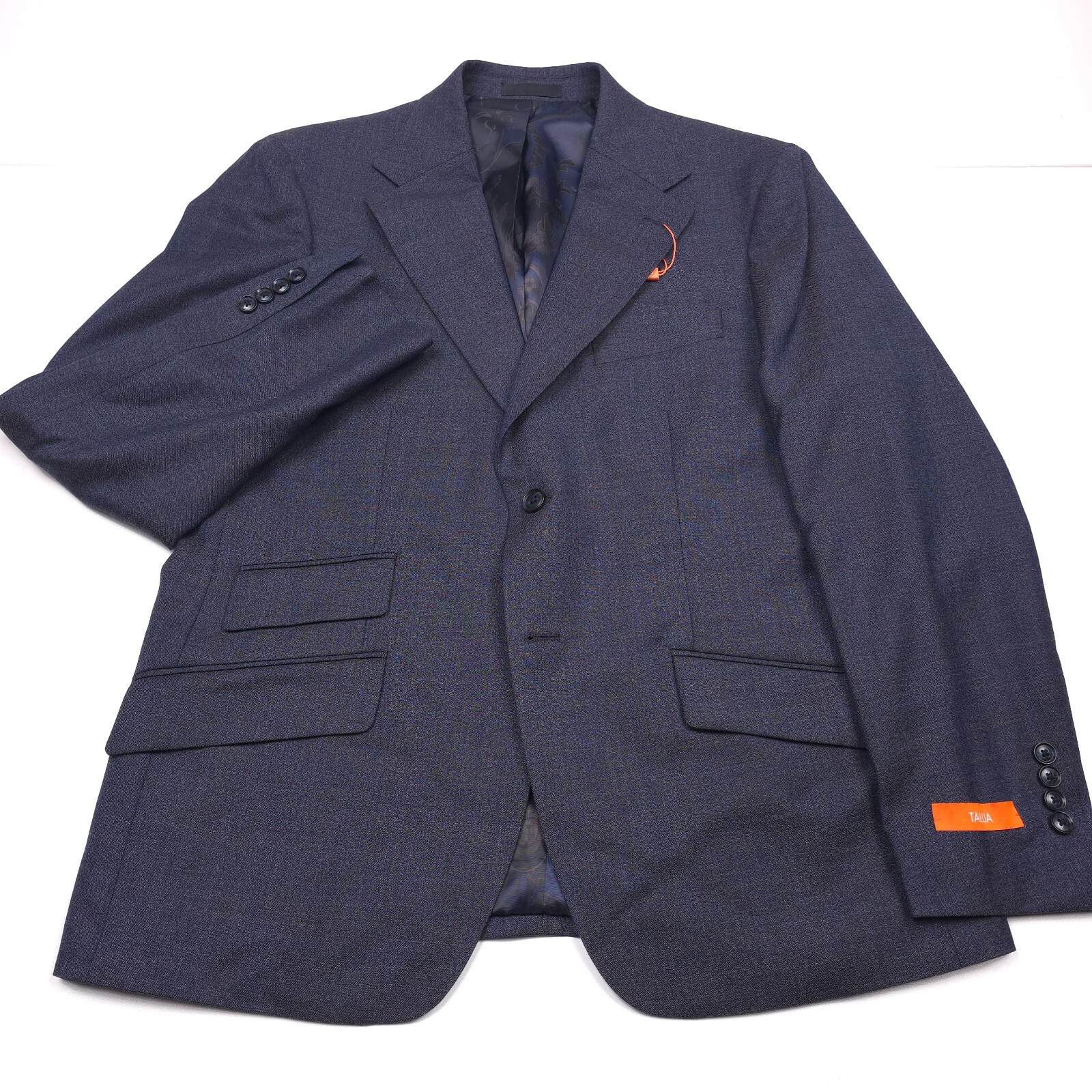 Tallia Venezia Suit Jacket Mens 42S Solid Blue Slim Fit Wool Blazer NWT