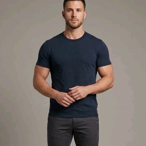 Lululemon Men\'s Dark Navy Organic Cotton Short Sleeve T Shirt M
