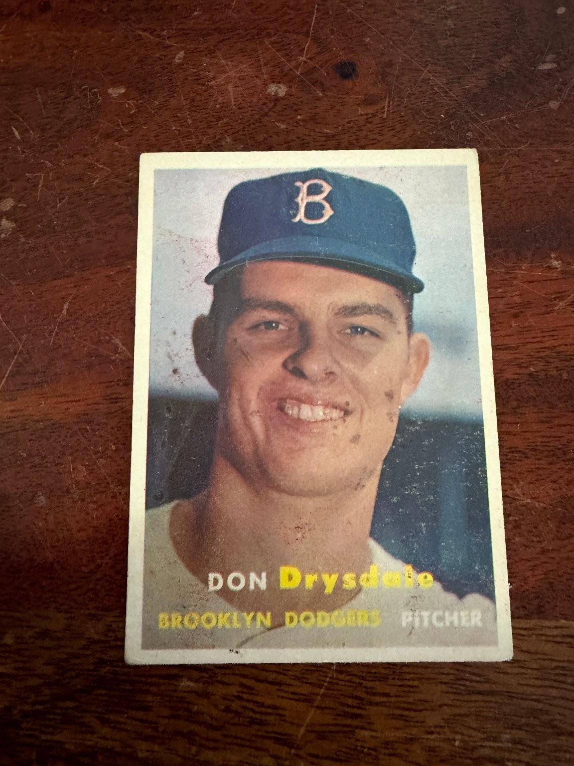 Don Drysdale Brooklyn Dodgers 1957 Topps Card #18