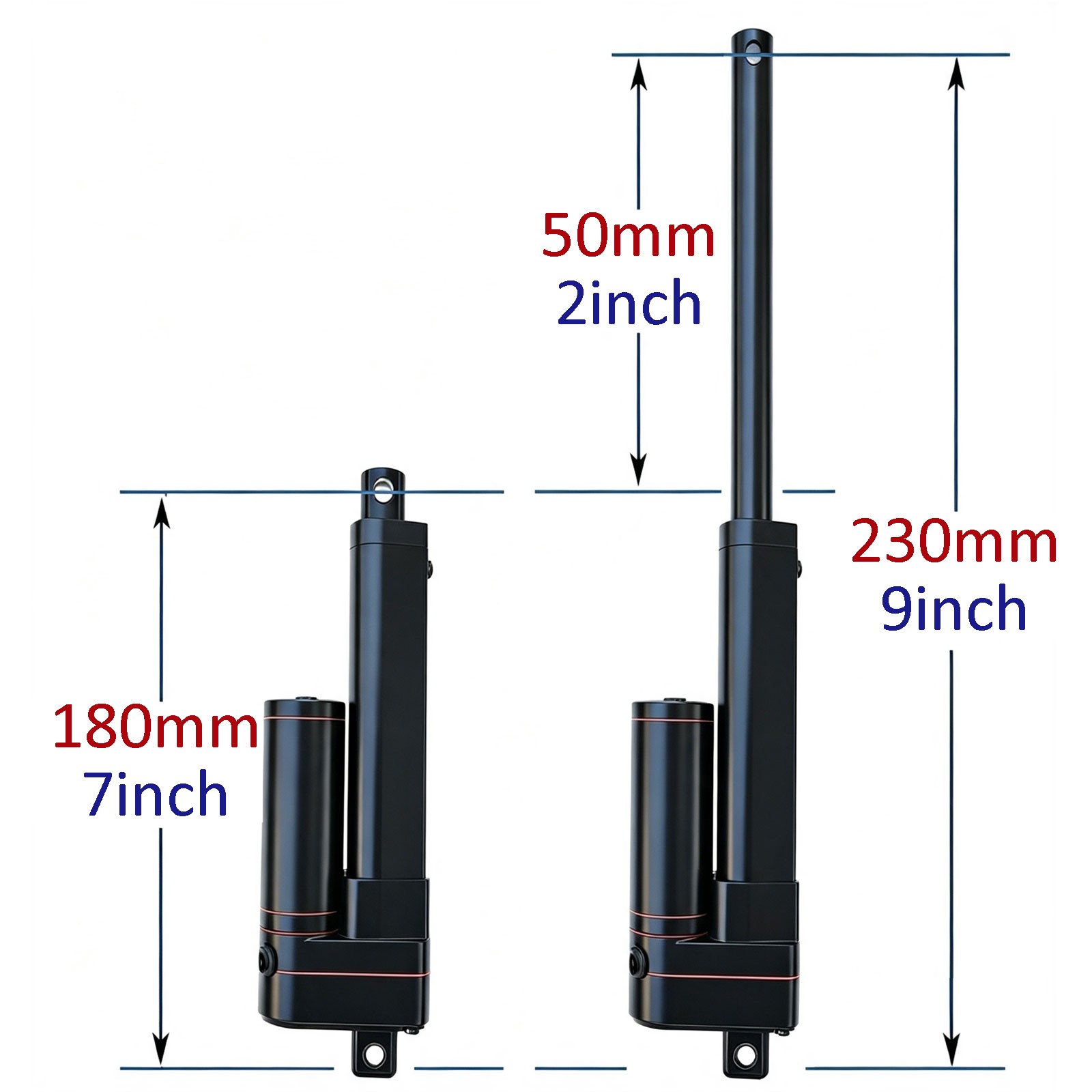800N 12V Linear Actuator Motor Fast Speed 20mm/s Stroke 2\
