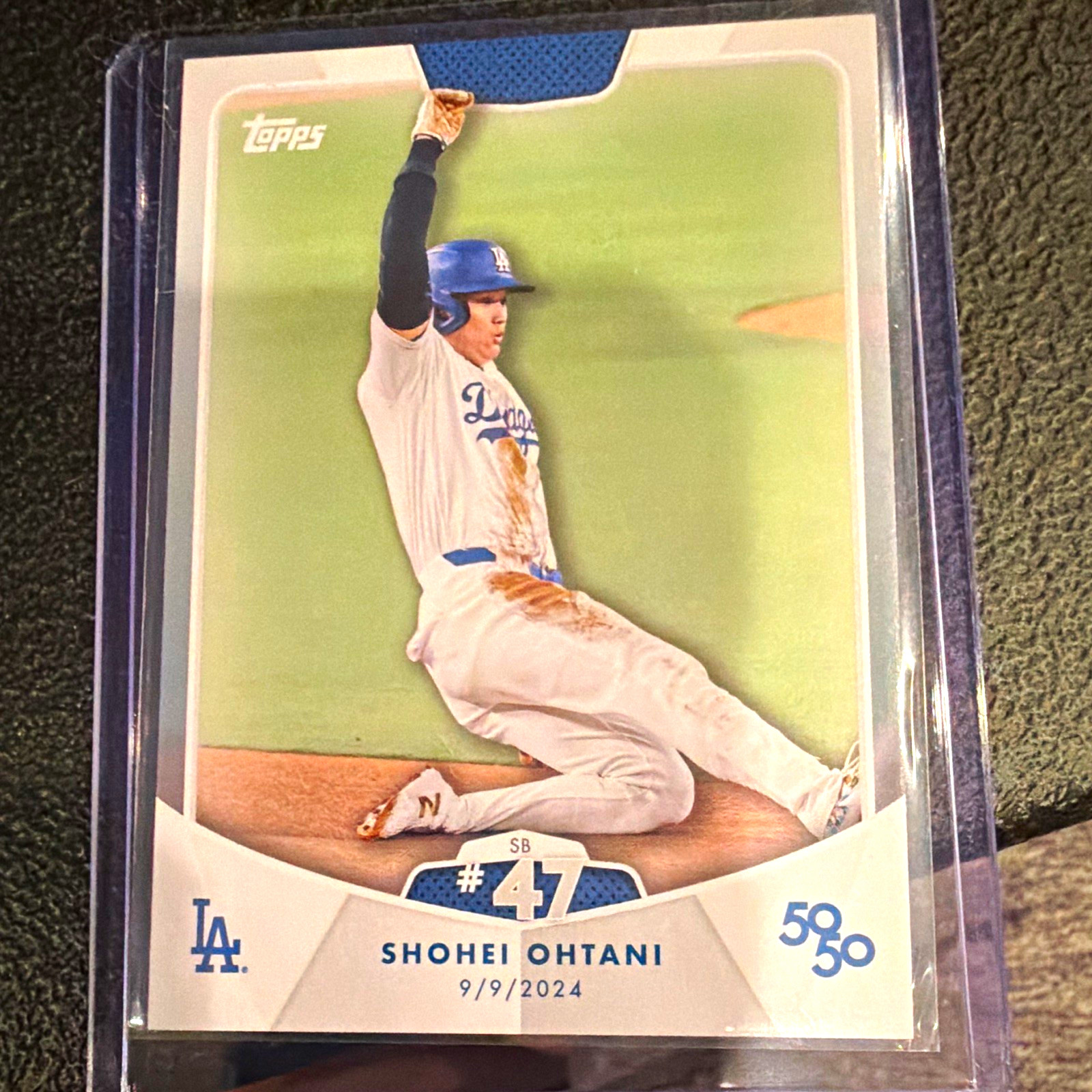 Topps 2024 50/50: Shohei Ohtani Dodgers Base Set #47 Shohei Ohtani Topps 2024 50/50: Shohei Ohtani Dodgers Base Set #47 Shohei Ohtani