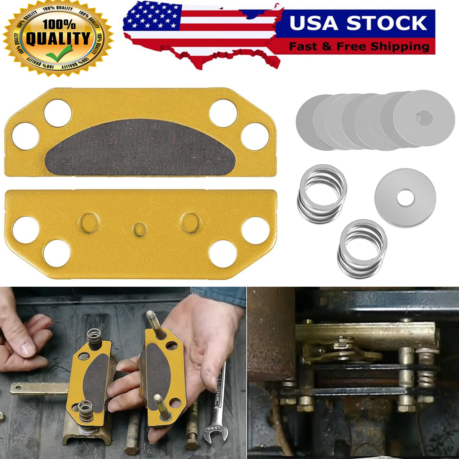 Parking Brake Pad Kit for 2005-2015 Polaris Ranger 500 700 800 900 XP EFI Crew