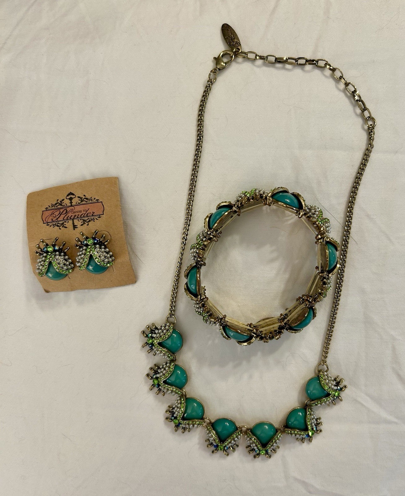 Dare To Plunder Matching Necklace Bracelet Earrings
