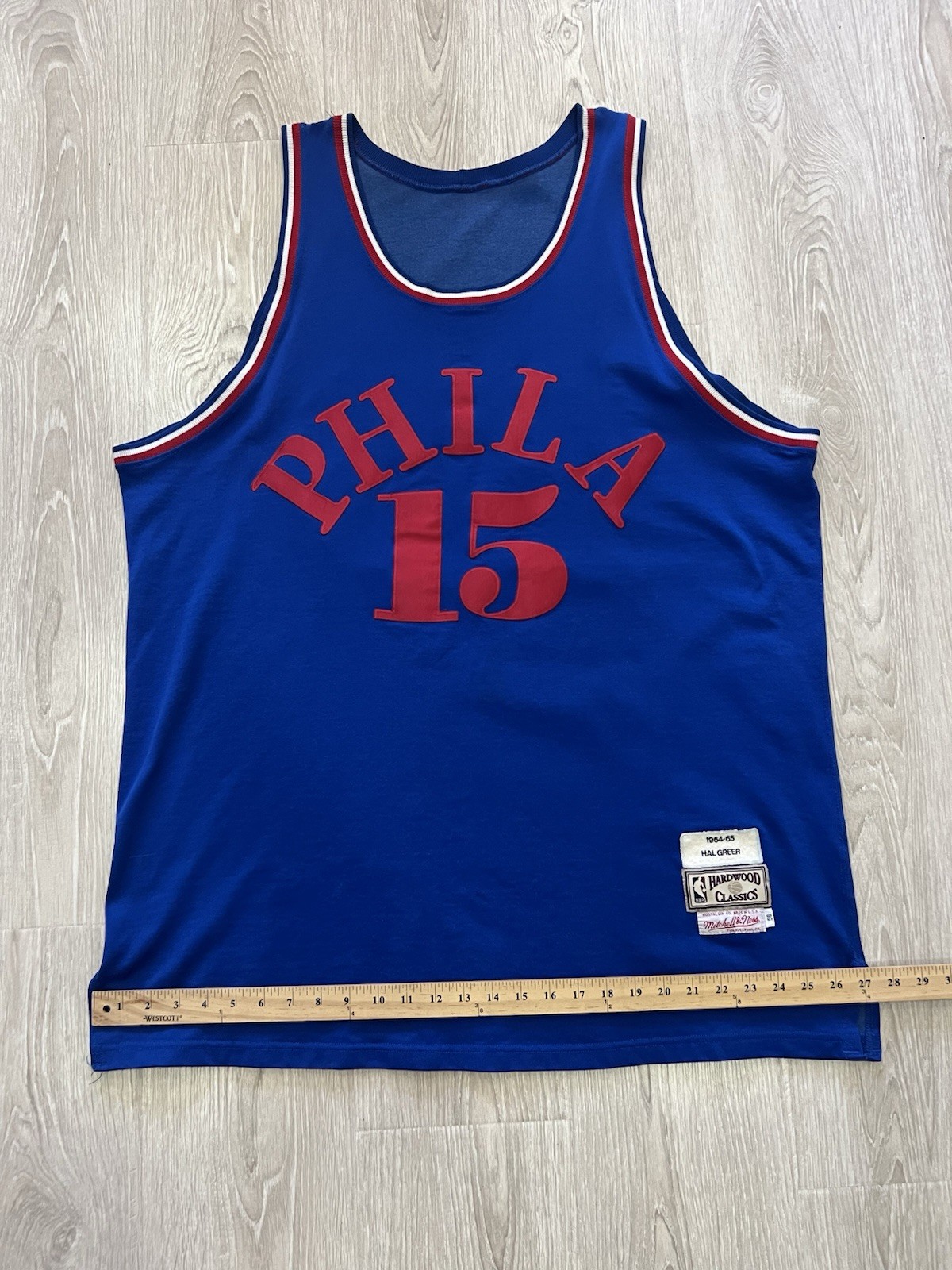 MADE IN USA AUTHENTIC HAL GREER PHILA 1964-1965 MITCHELL & NESS JERSEY SIZE 54
