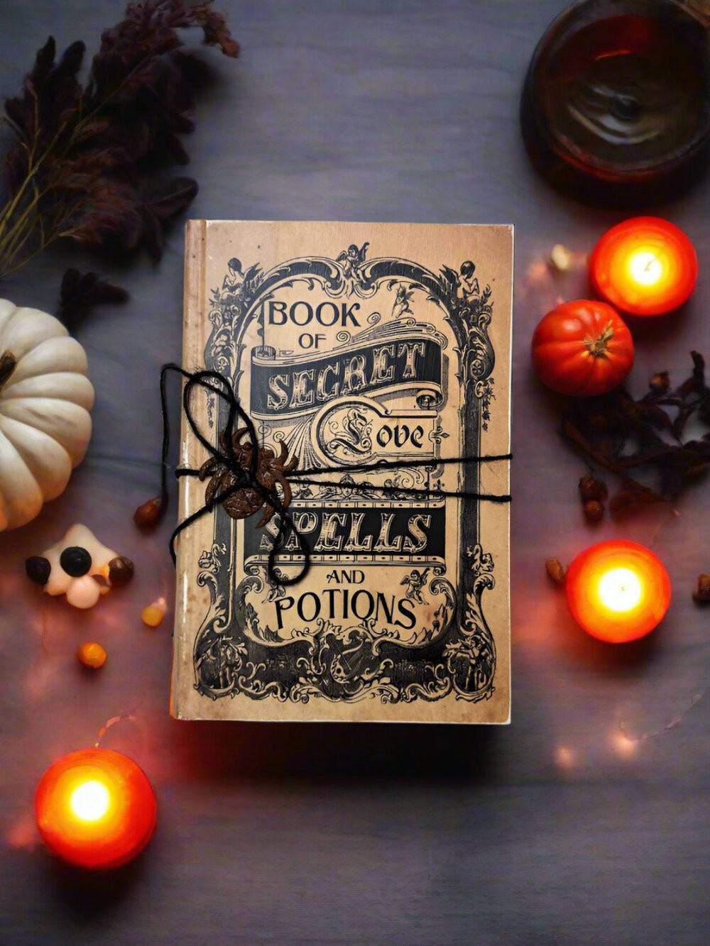 Handcrafted Vintage Look Halloween Secret Spells and Potion Book
