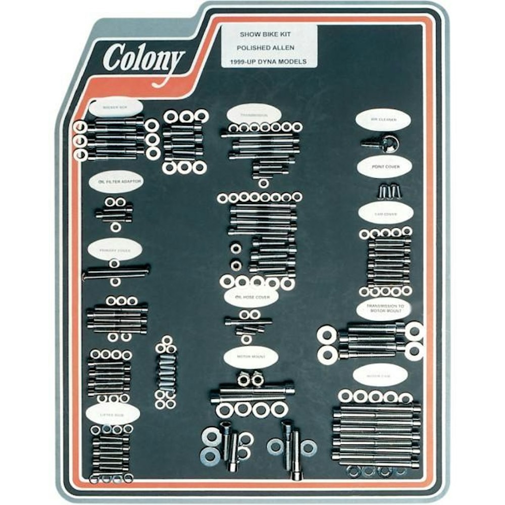 Colony Complete Motor Polished Socket-Head Bolt Kit 1018-P