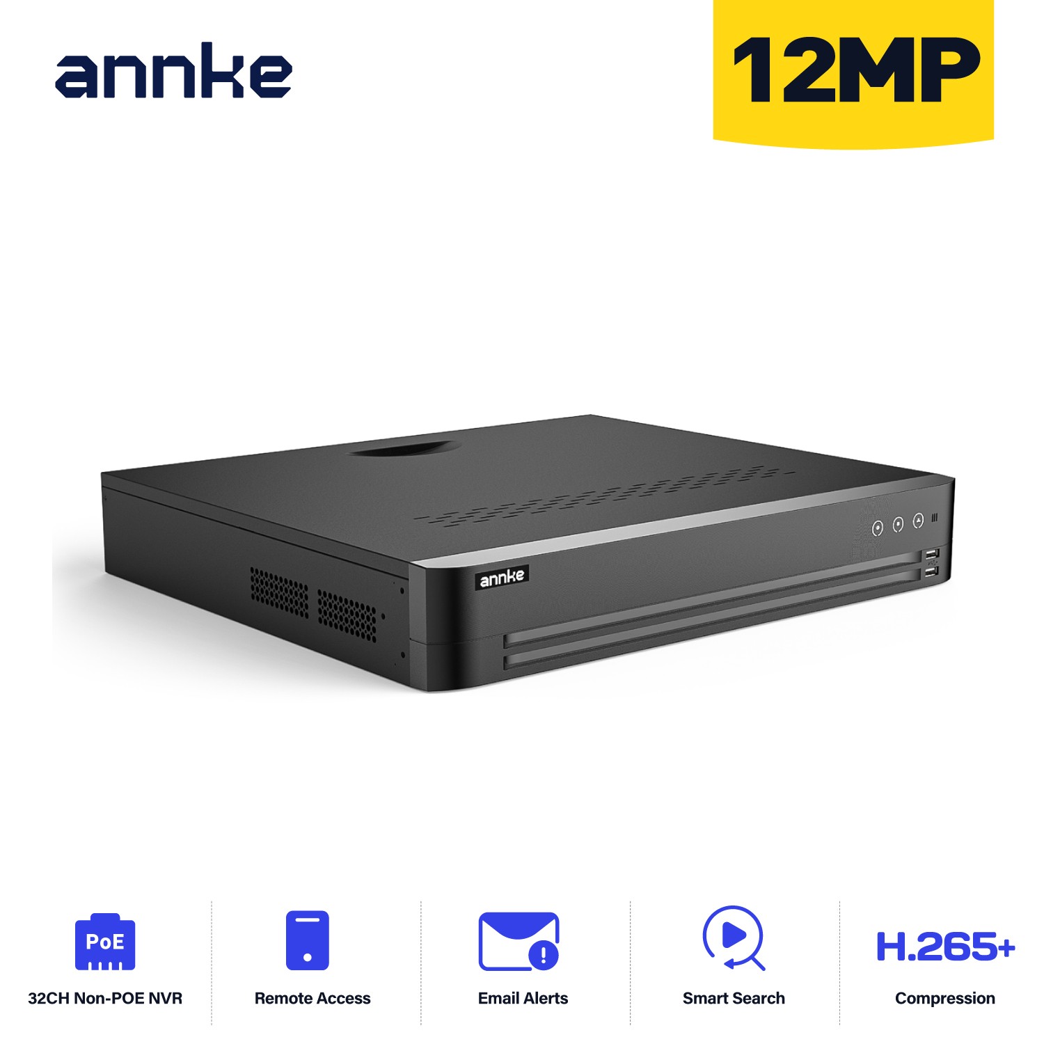 ANNKE 12MP 32CH NON-POE NVR IP Network Video Recorder For CCTV Security System ANNKE 12MP 32CH NON-POE NVR IP Network Video Recorder For CCTV Security System