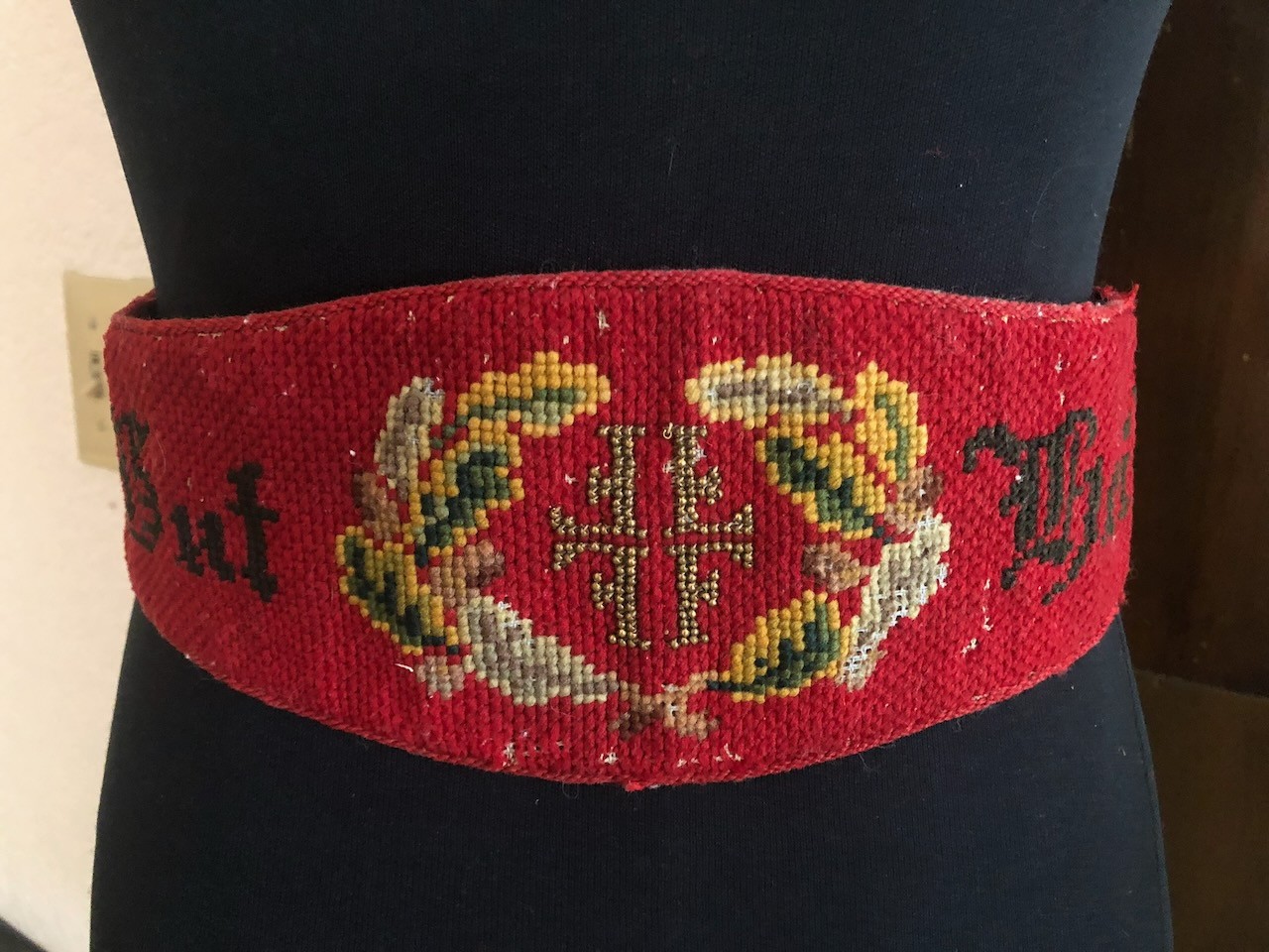 Antique 1900s German Girls Needlepoint Belt Waistband Gut Geil Traditional Folk Antique 1900s German Girls Needlepoint Belt Waistband Gut Geil Traditional Folk