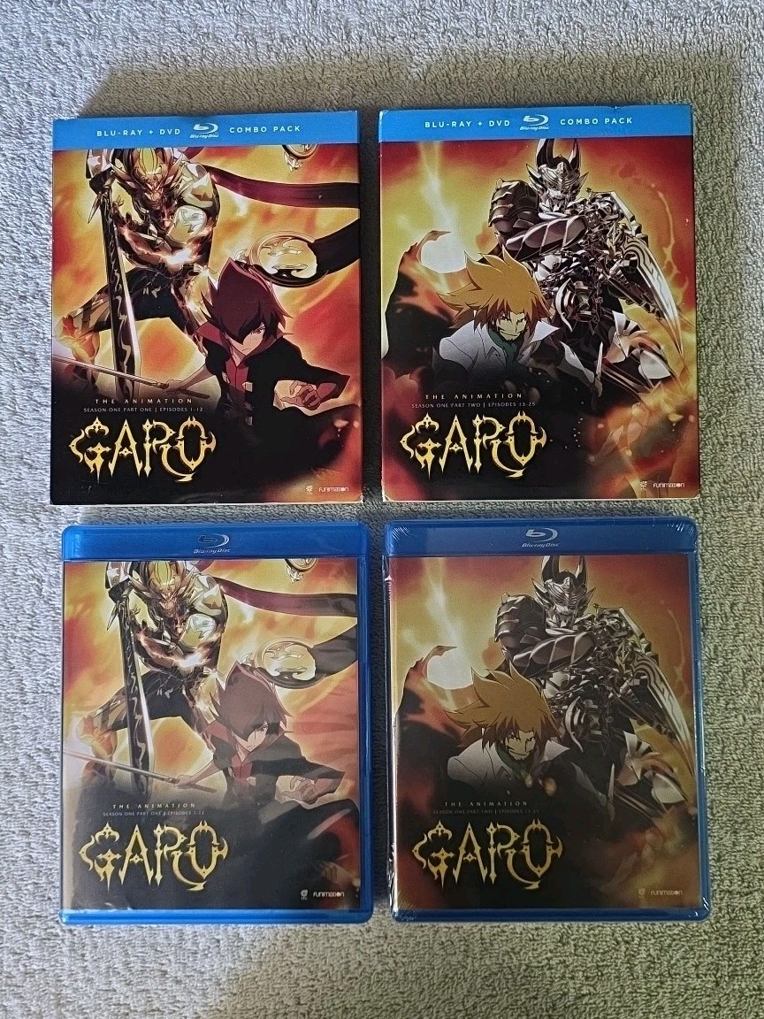 Garo The Animation Season One Part One Used & Part Two New Anime Blu-Ray Set