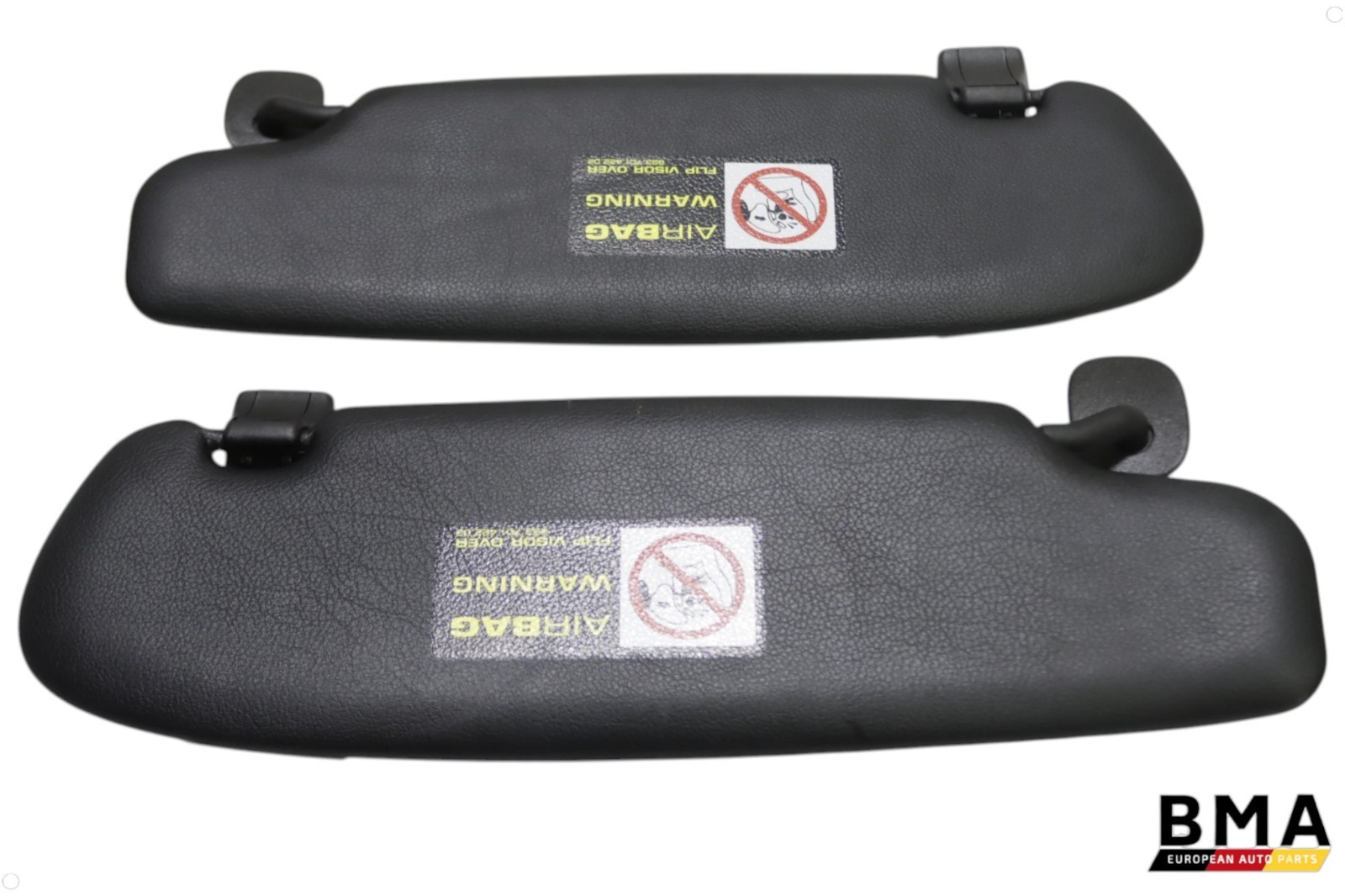 Porsche 996 911 Front Left & Right Black Leather Sun Visor Set 2002 - 2004 OEM Porsche 996 911 Front Left & Right Black Leather Sun Visor Set 2002 - 2004 OEM