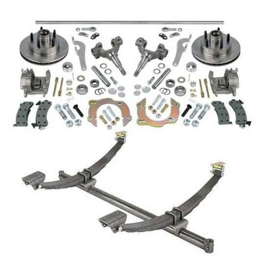 46 Inch Gasser Fits Chevy Axle/Spindle/Brake Kit 5 on 4-3/4 GM Bolt Pattern