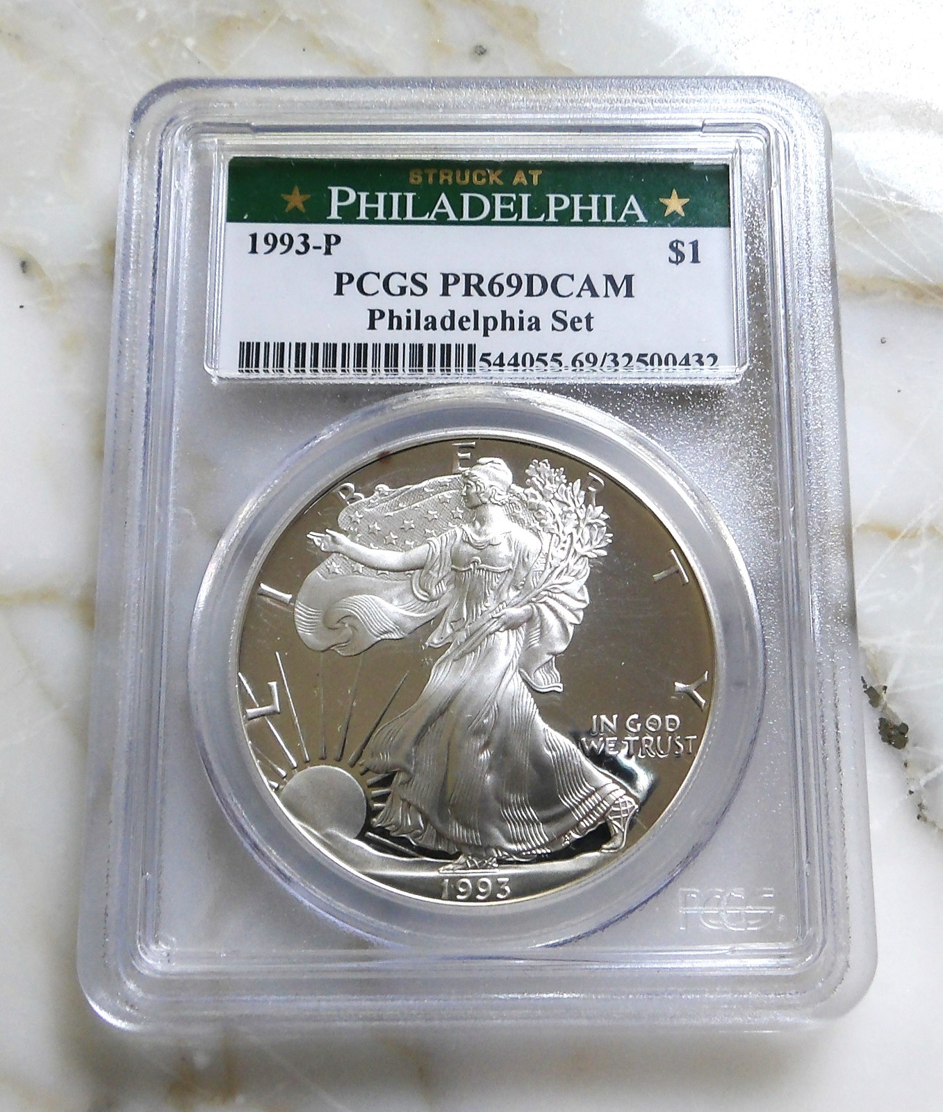 1993-P Proof Silver Eagle Philadelphia Set PCGS PR69 DCAM