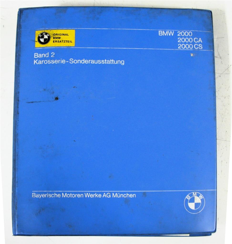 BMW 2000 CA + CS Car Illustrated Spare Parts List Bodywork c1971 Multilingual