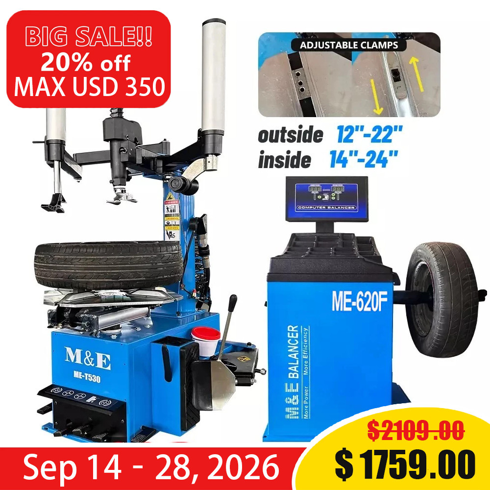 M&E Tire Changer Machine Tires Machine ME-T530-Z Wheel Balancer ME-620F On Sale