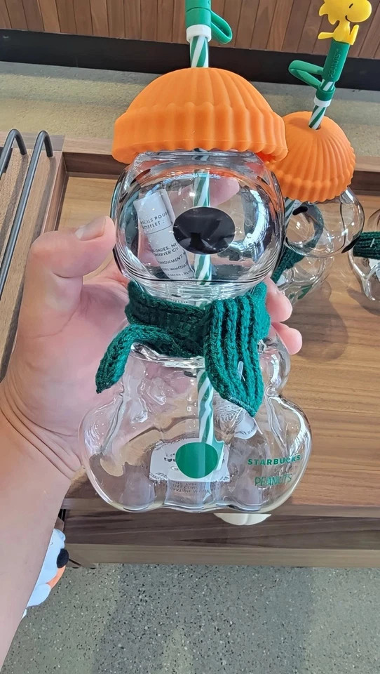 NEW Special Edition Presale Starbucks x Peanuts Snoopy Glass Cup -US SELLER