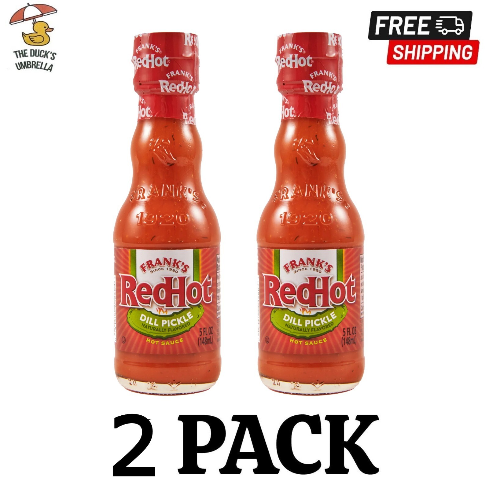 Frank\'s RedHot® Dill Pickle Naturally Flavored Hot Sauce 5 Oz. - 2 Pack Frank\'s RedHot® Dill Pickle Naturally Flavored Hot Sauce 5 Oz. - 2 Pack