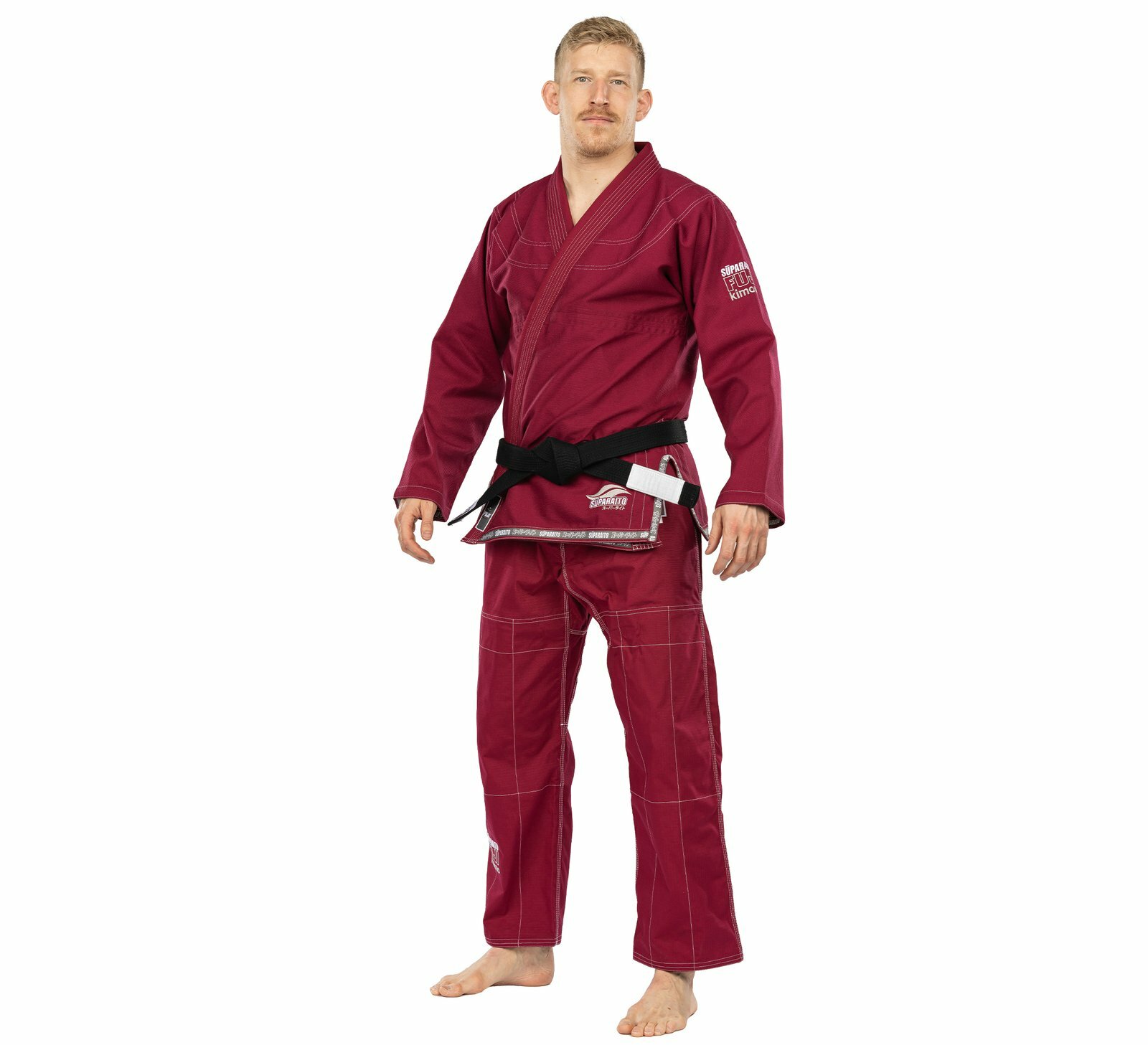 Fuji Suparaito Super Lightweight Mens Brazilian Jiu-Jitsu BJJ Gi - Burgundy Red