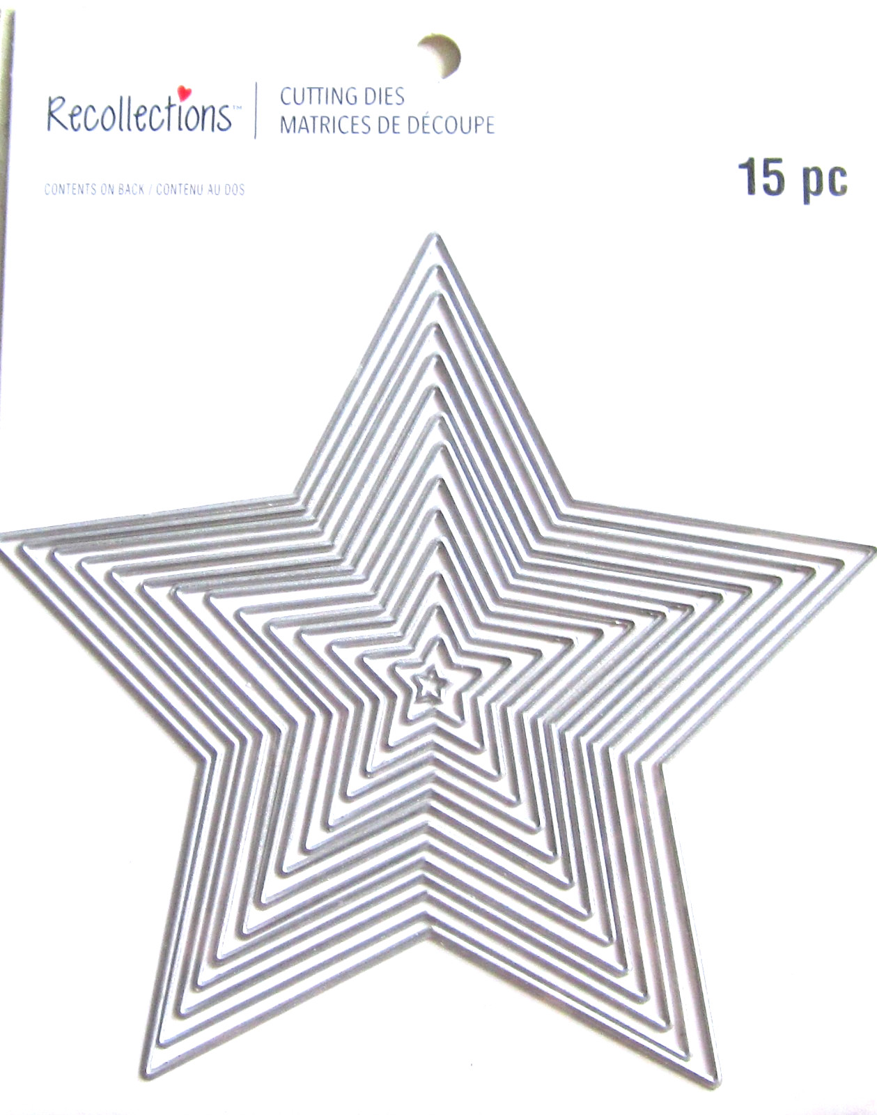 Nesting Stars 15 Star Thin Metal Cutting Die Set by Recollections 771701 NEW