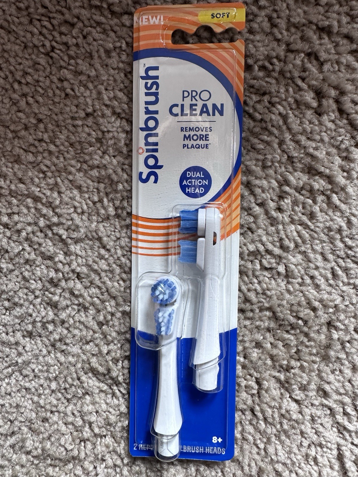 Spinbrush Pro Clean Rotating Replacement Heads Soft Bristles 2ct White/Blue Spinbrush Pro Clean Rotating Replacement Heads Soft Bristles 2ct White/Blue