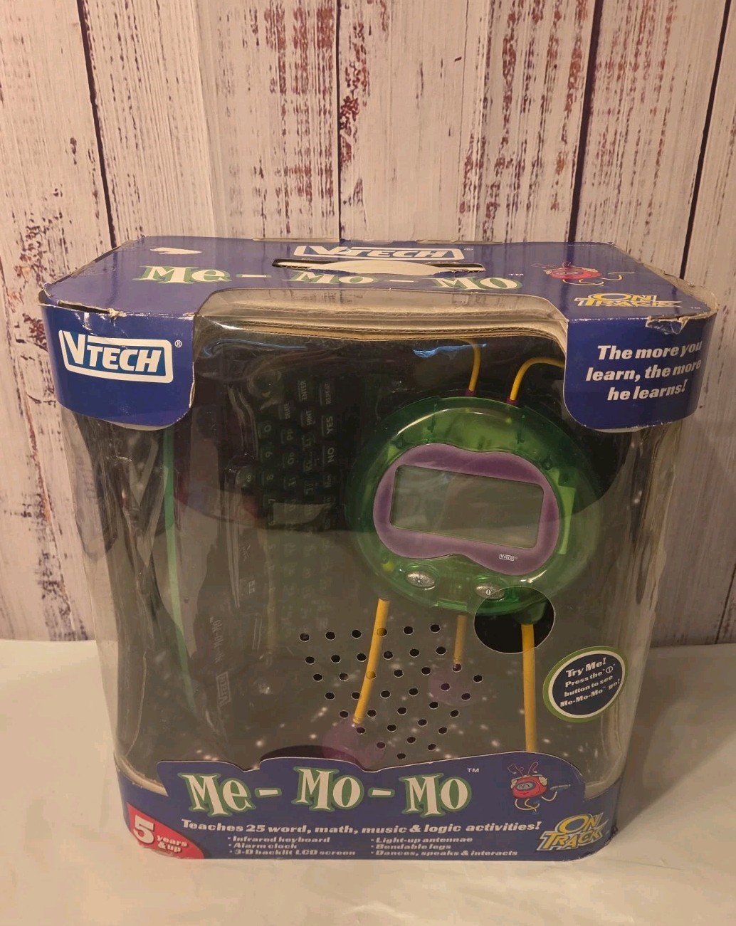 New VTG VTech Me-Mo-Mo Electronic Educational Toy Clock Keyboard/Green & Purple 